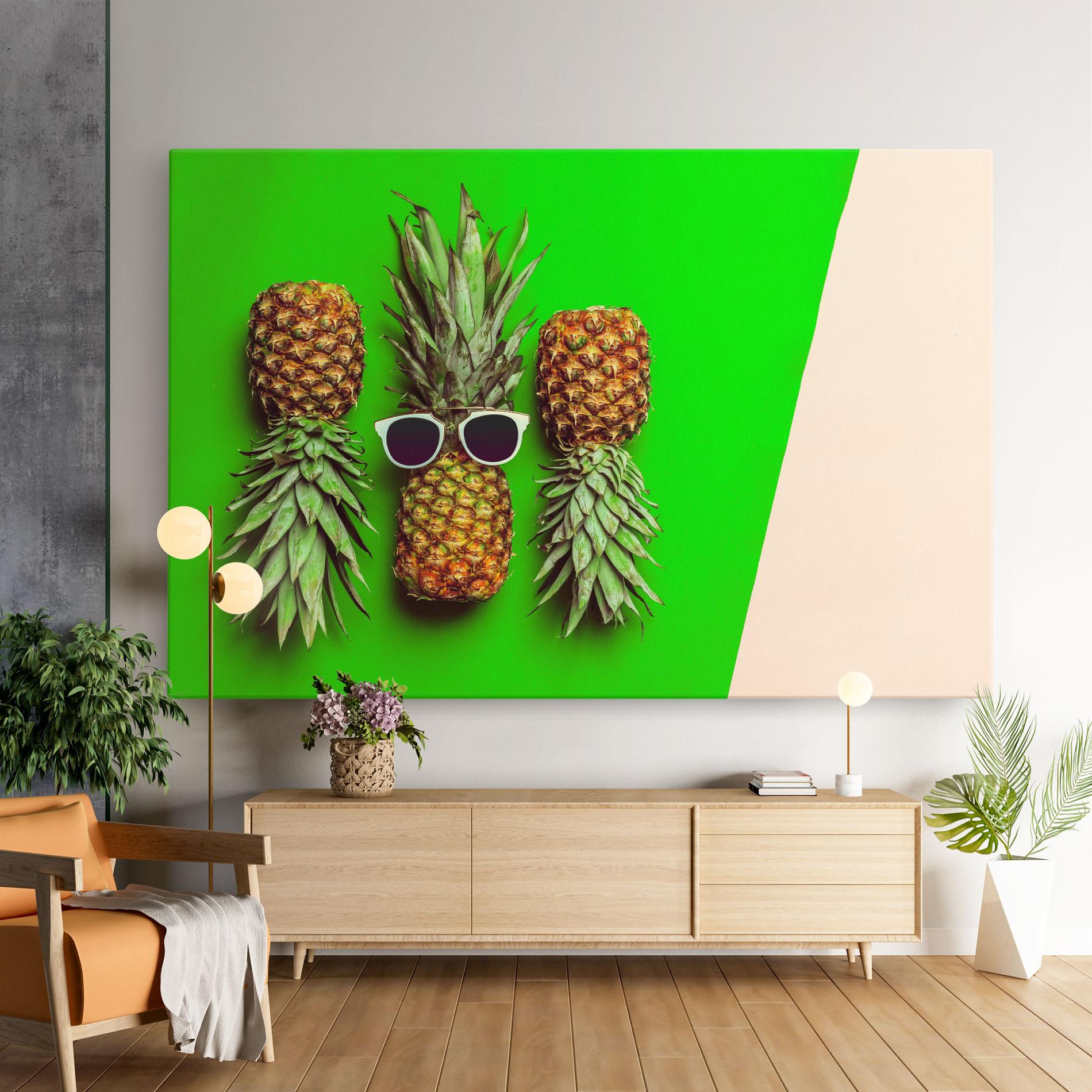 Tablou Canvas Green Pineapple mockup 9