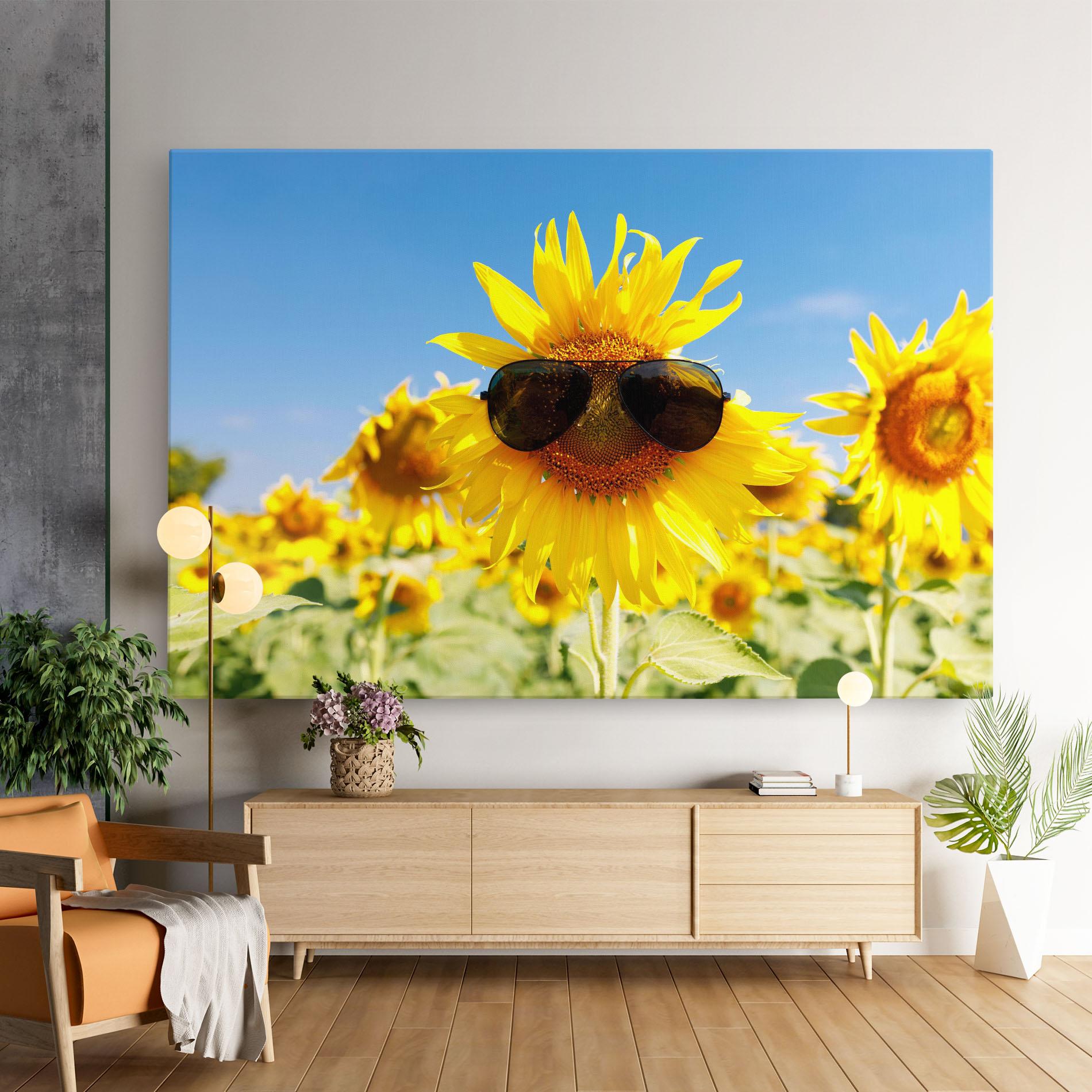 Tablou Canvas Sun Flower Glasses mockup 9