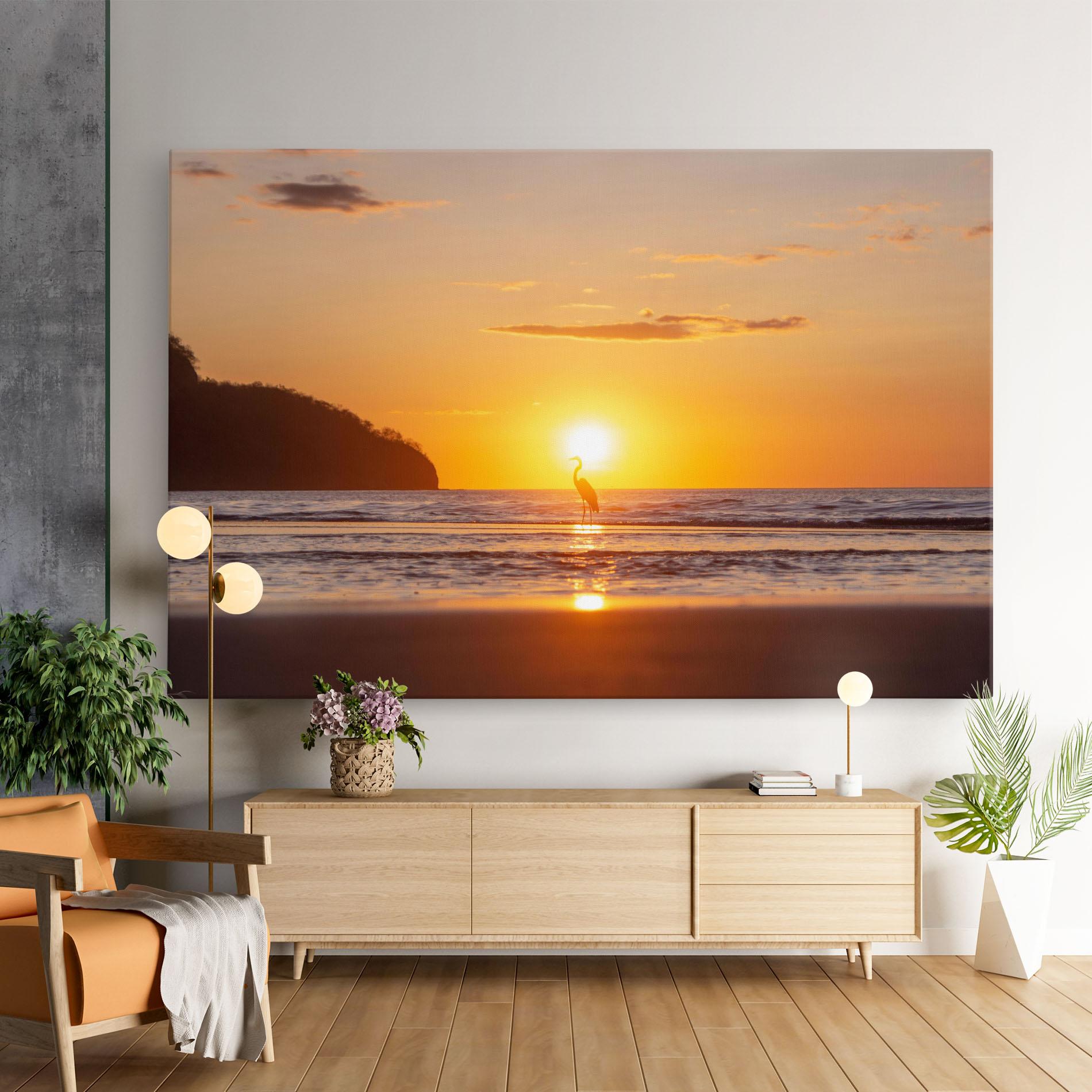 Tablou Canvas Sunset Bird Silhouette mockup 9