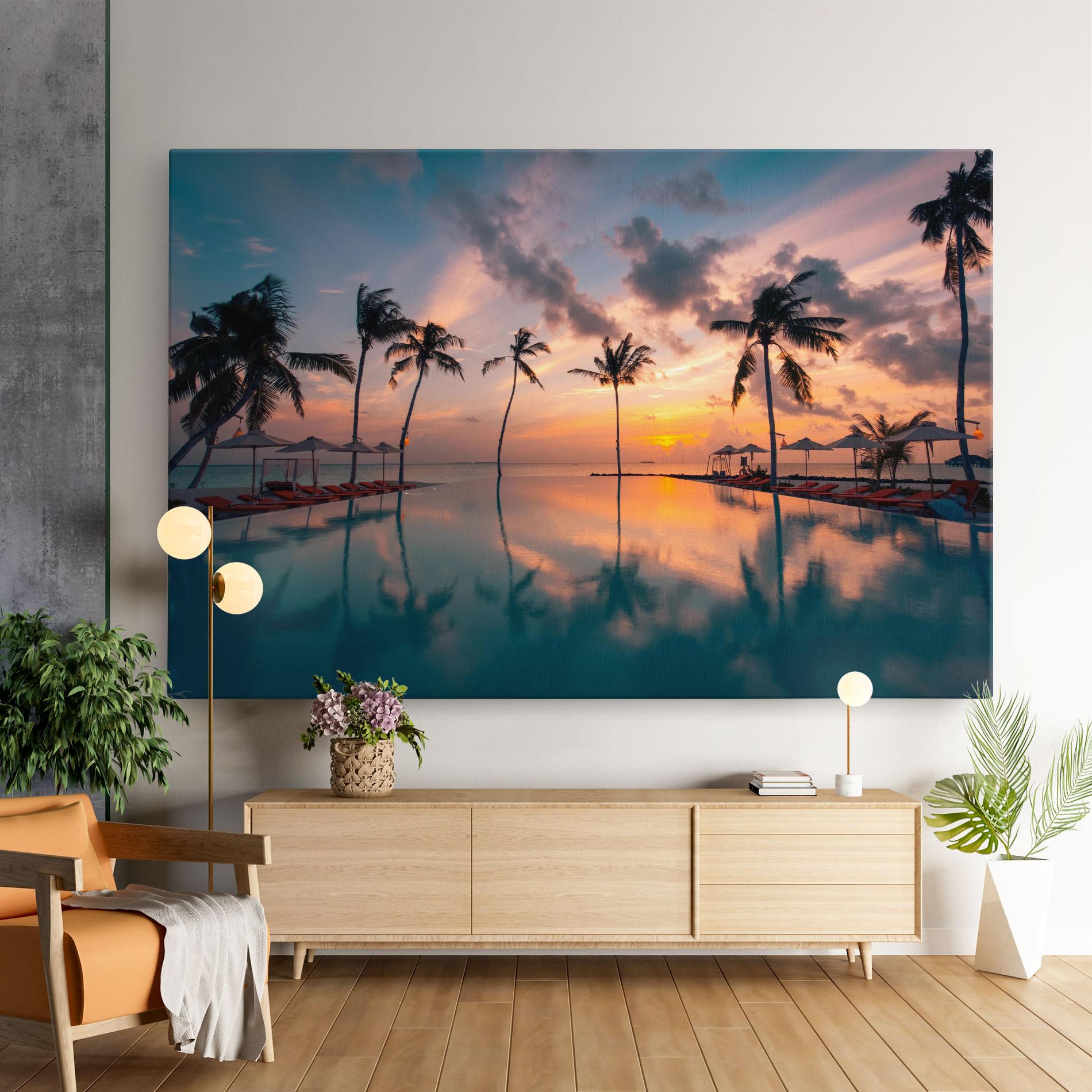 Tablou Canvas Tropical Beach mockup 9