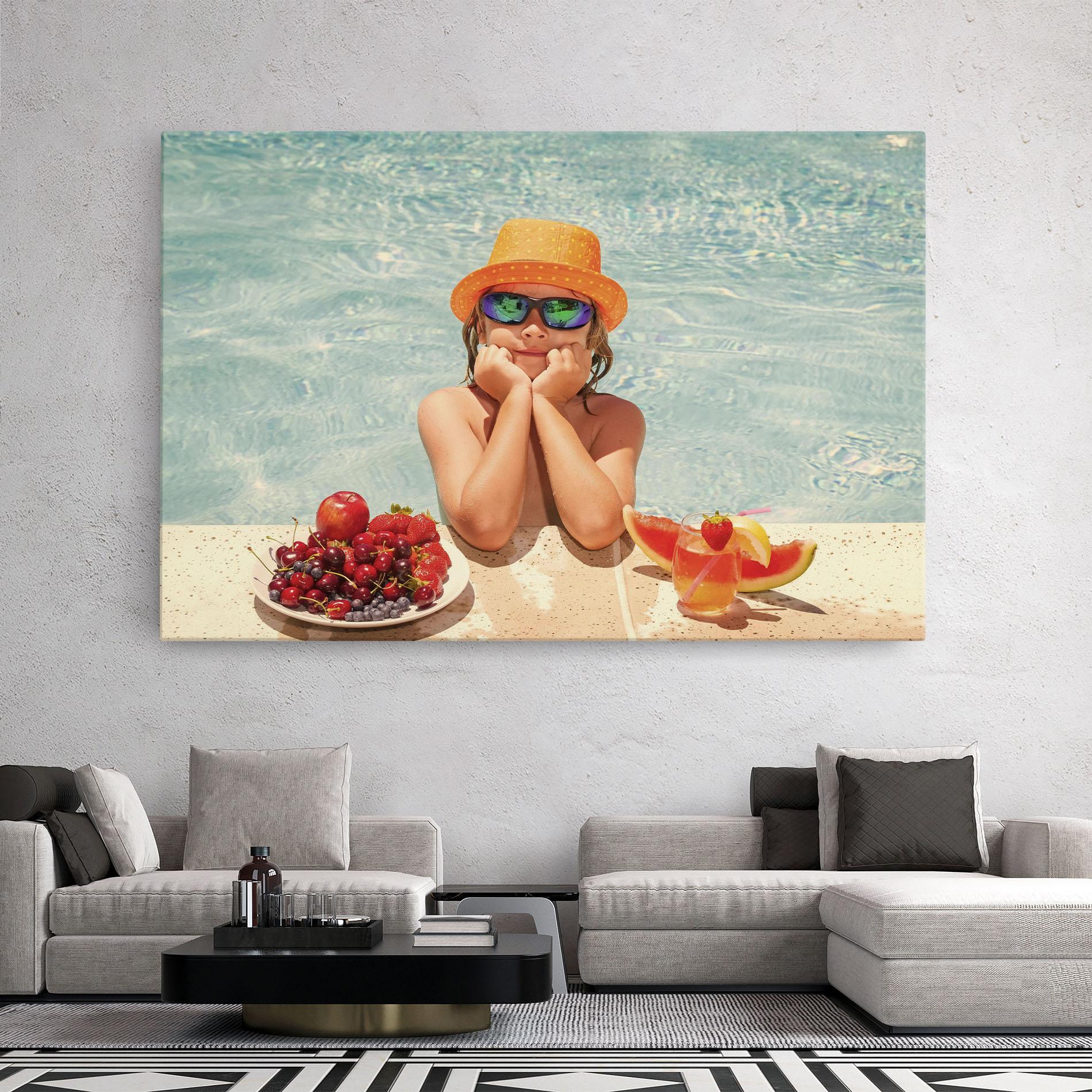 Tablou Canvas Child Swimming mockup 2