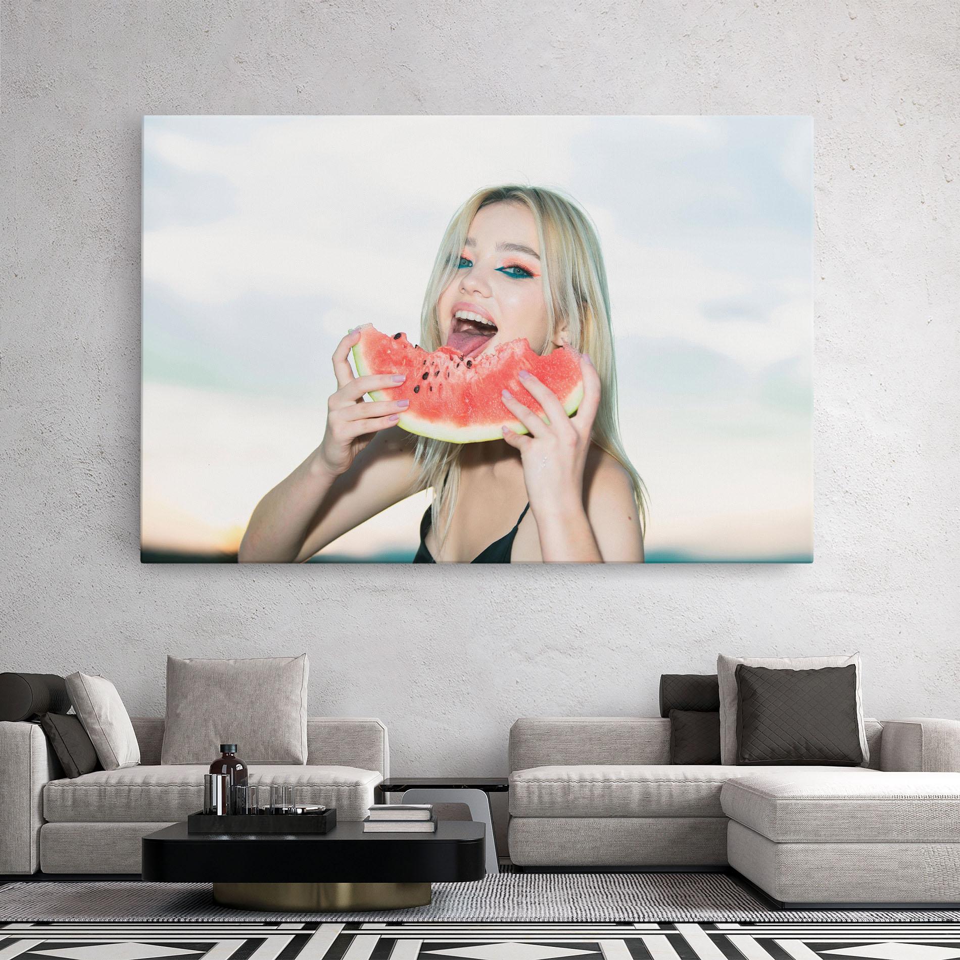 Tablou Canvas Eating Watermelon mockup 2