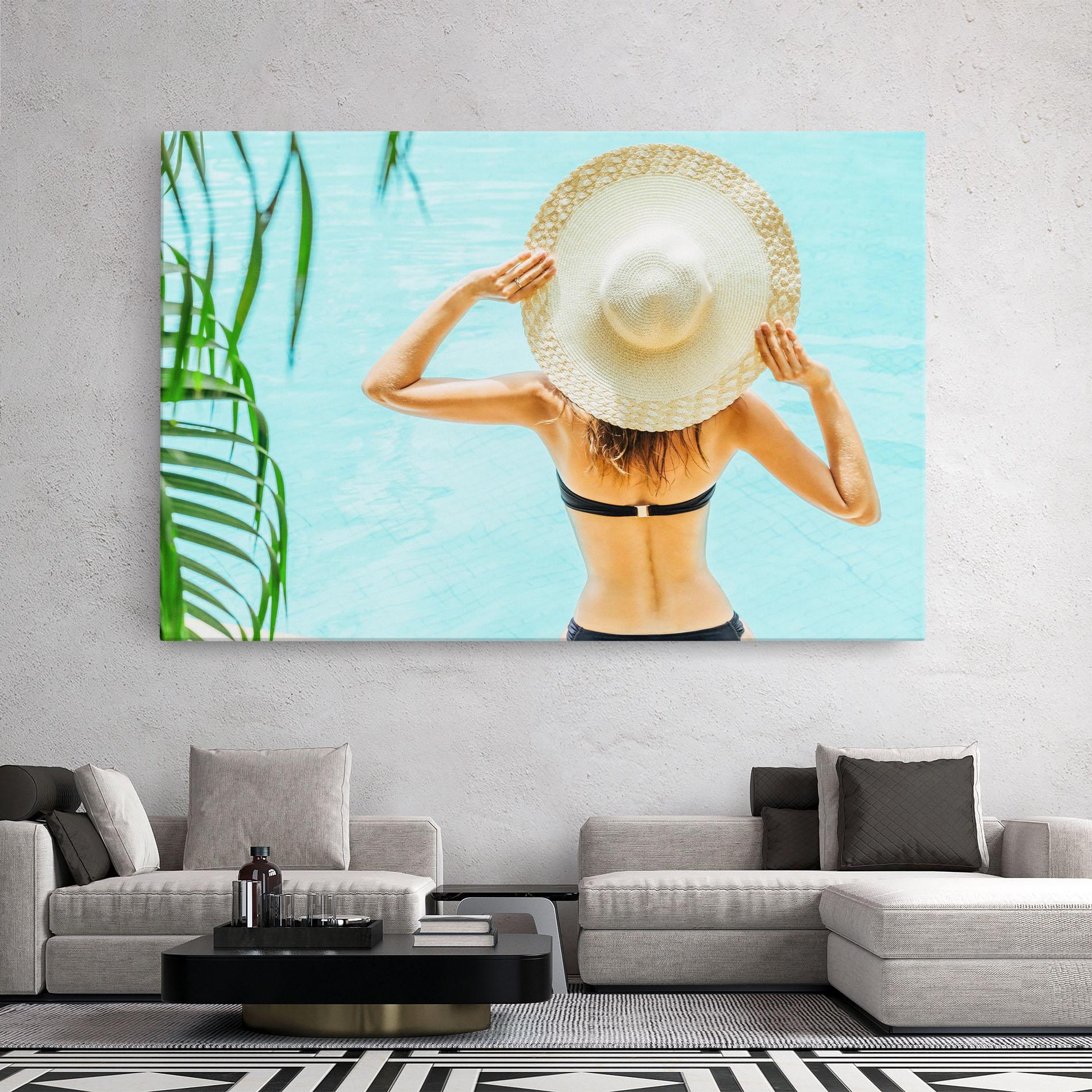 Tablou Canvas Enjoying Swimming Pool mockup 2