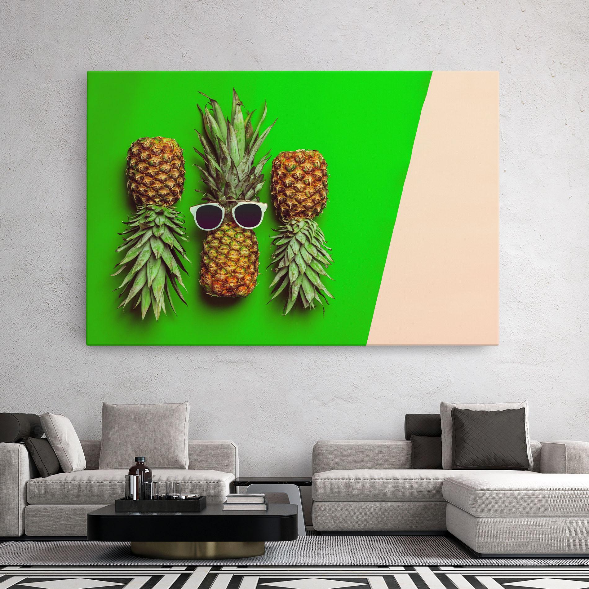 Tablou Canvas Green Pineapple mockup 2