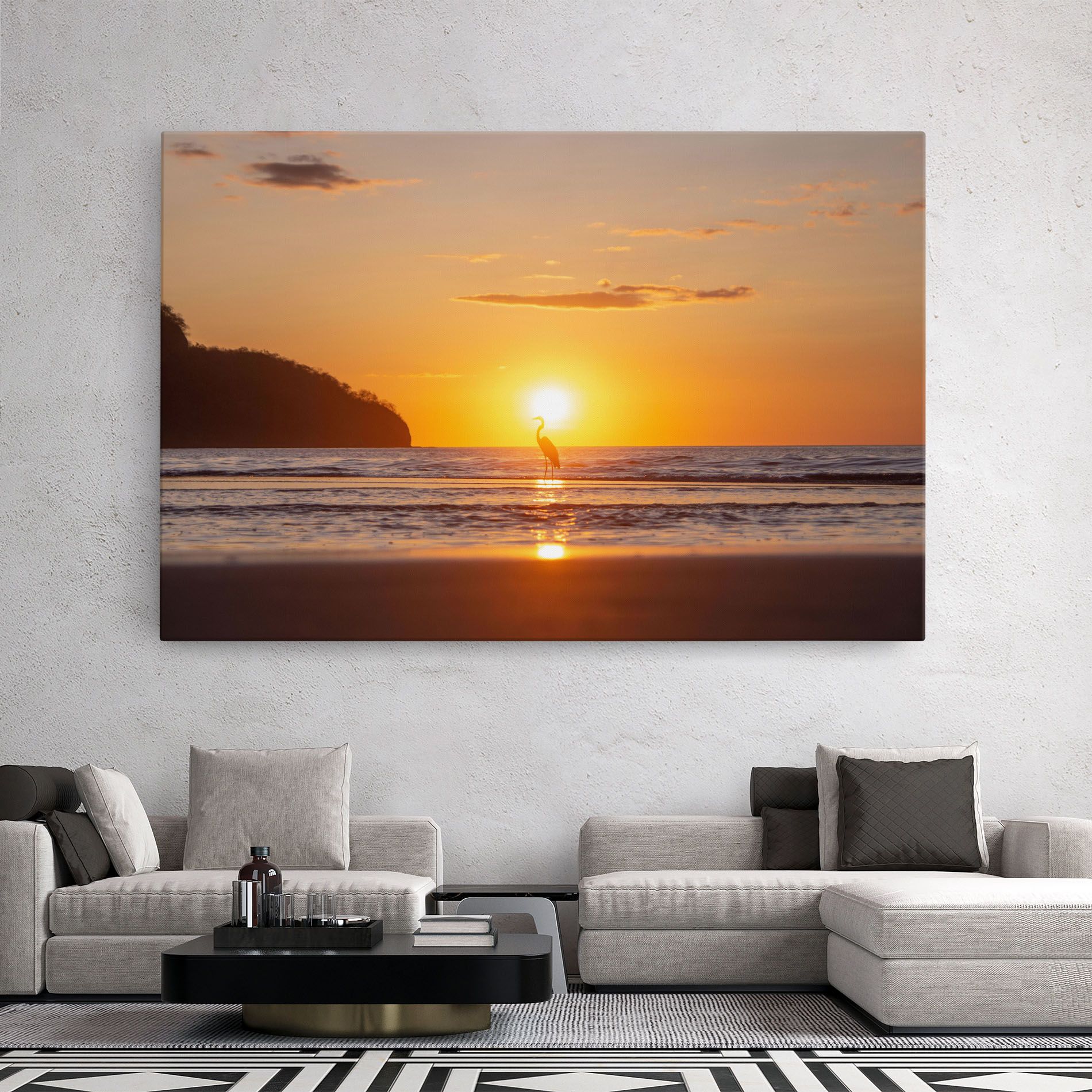 Sunset Bird Silhouette mockup 2