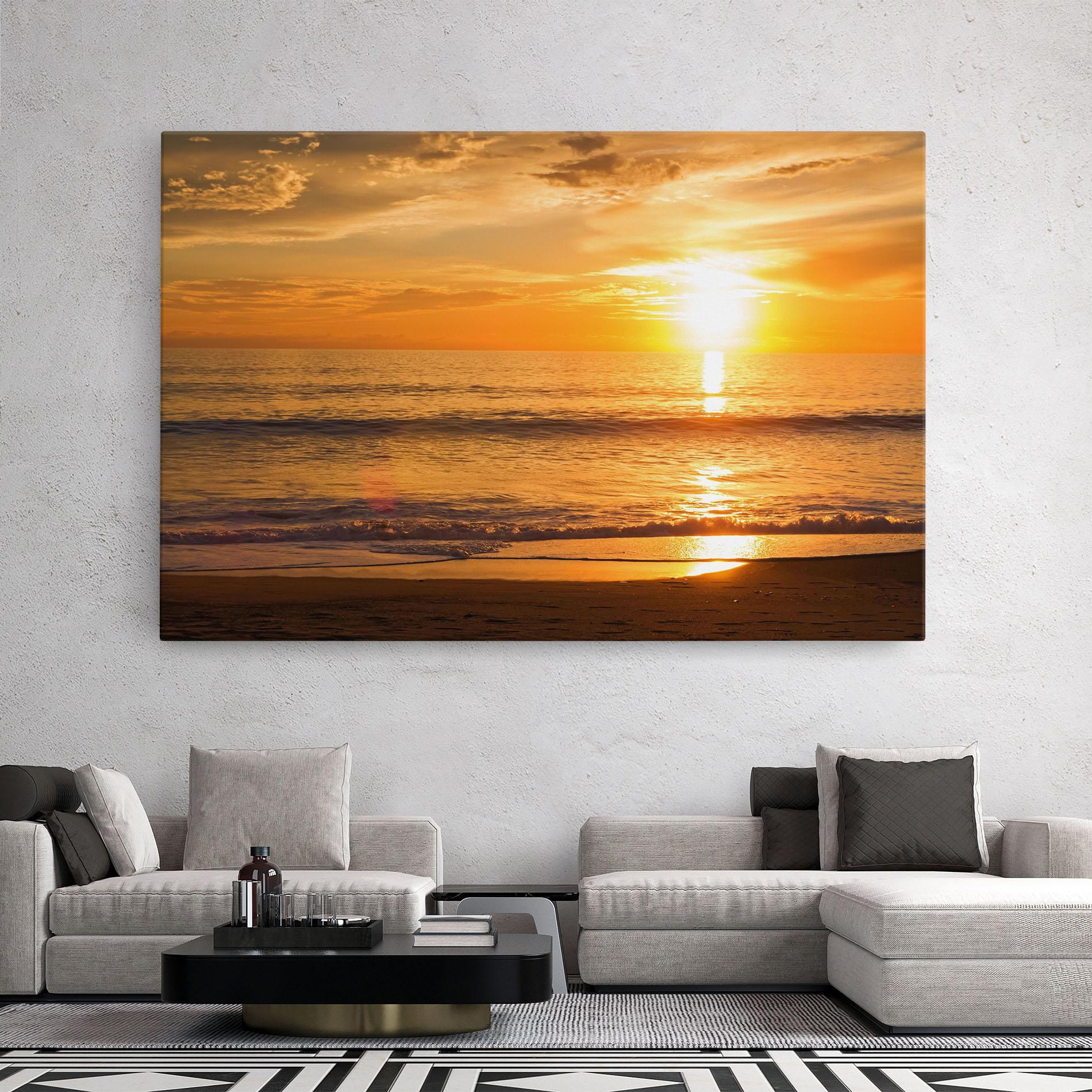 Tablou Canvas Sunset Ocean Coast mockup 2