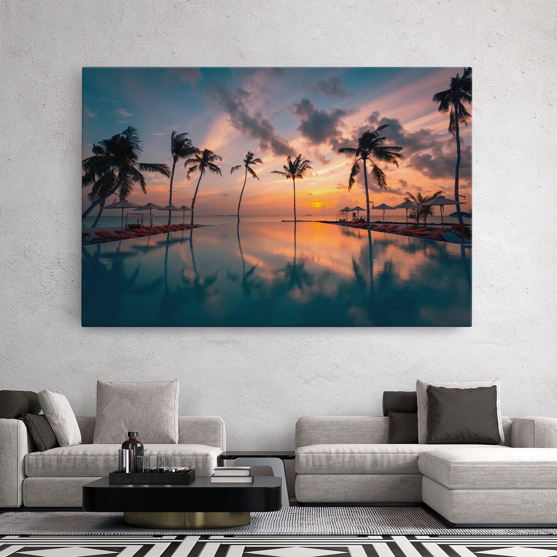 Tablou Canvas Tropical Beach mockup 2