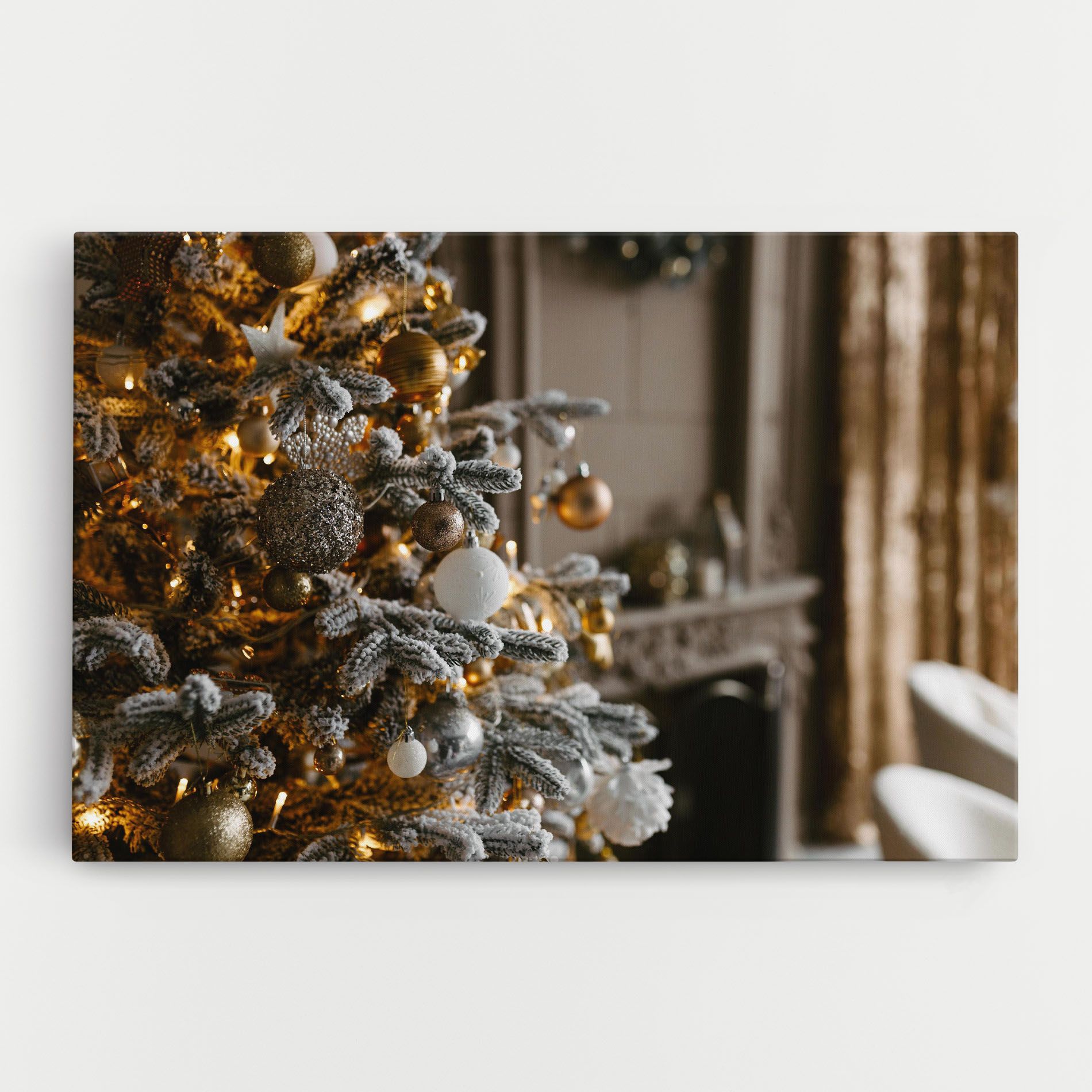 Gold Christmas Decorations mockup 0