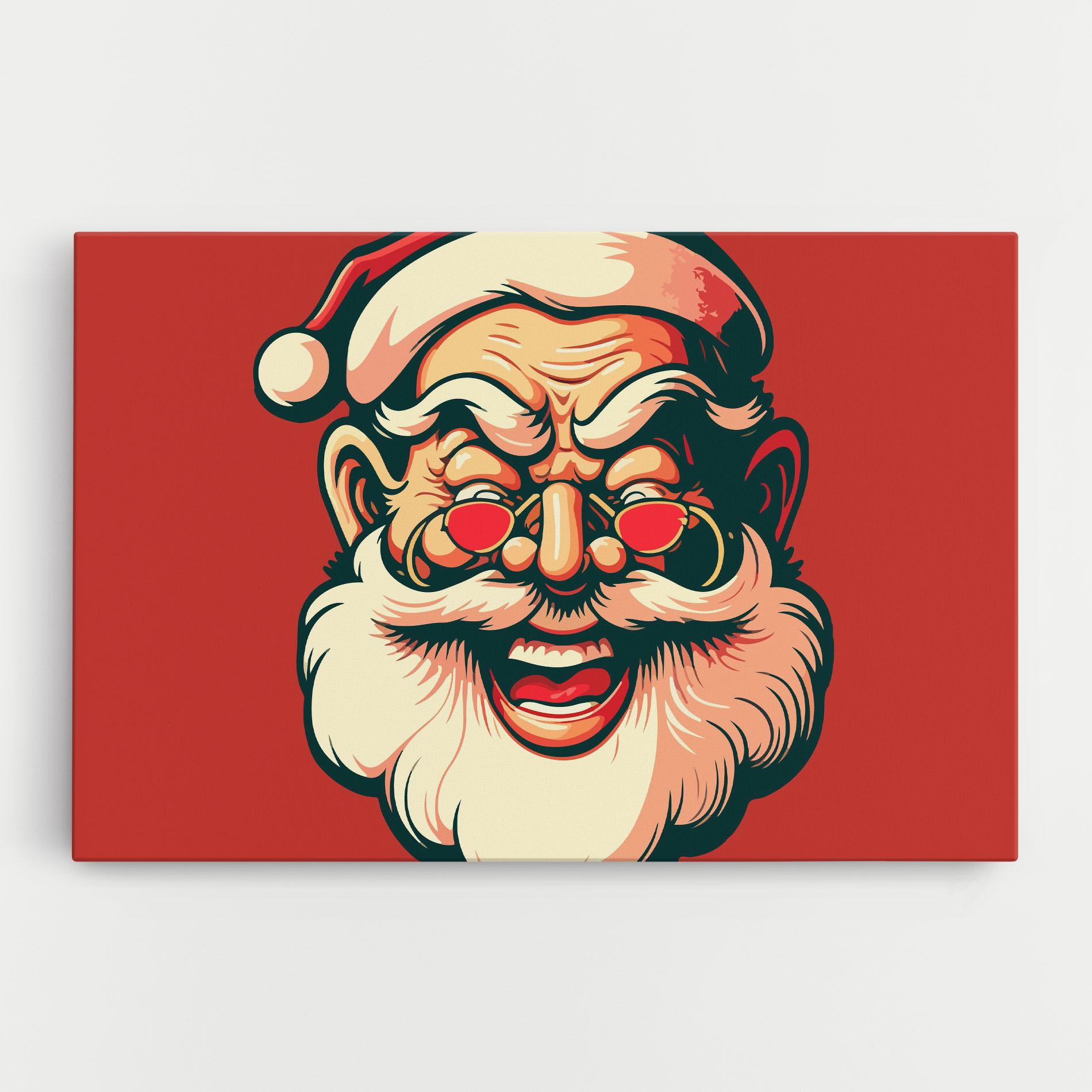 Tablou Canvas Santa Crazy Smile mockup 0