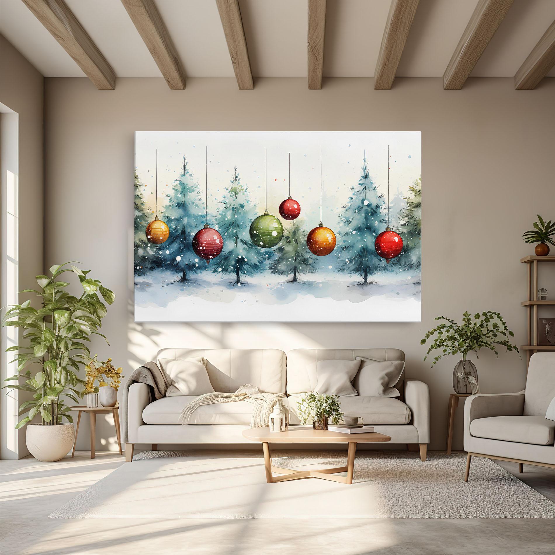 Tablou Canvas Christmas Tree Painting mockup 6