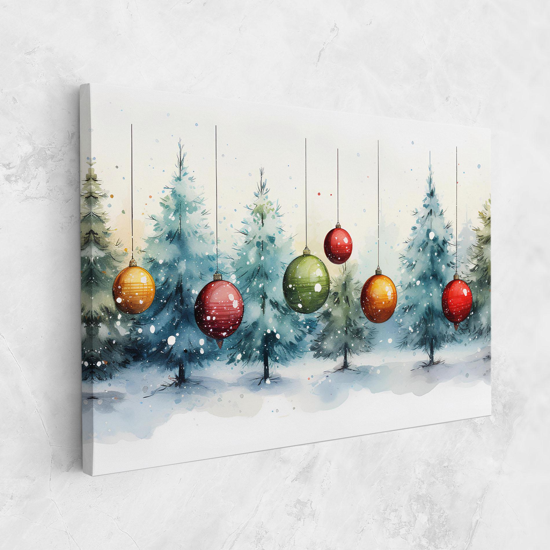Tablou Canvas Christmas Tree Painting mockup 1