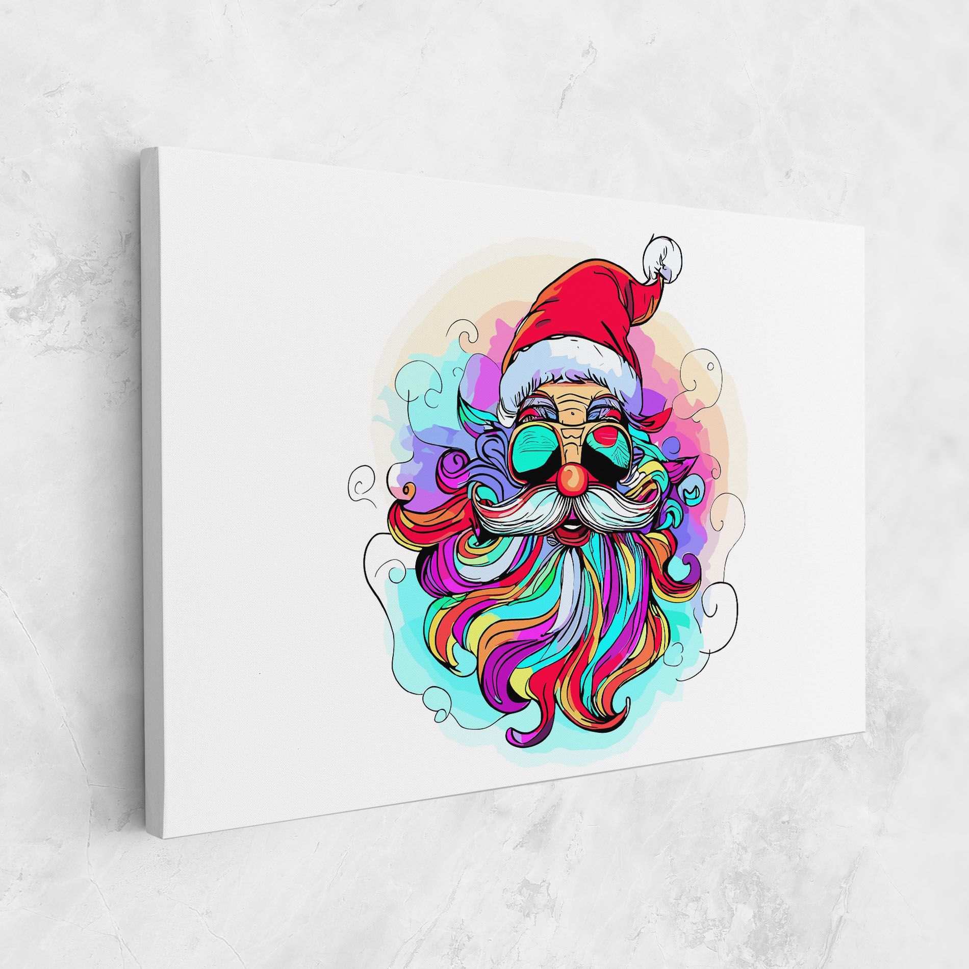 Colorful Santa mockup 1