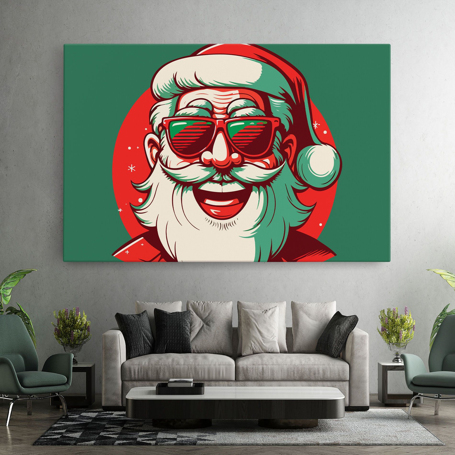 Crazy Smile Santa mockup 7
