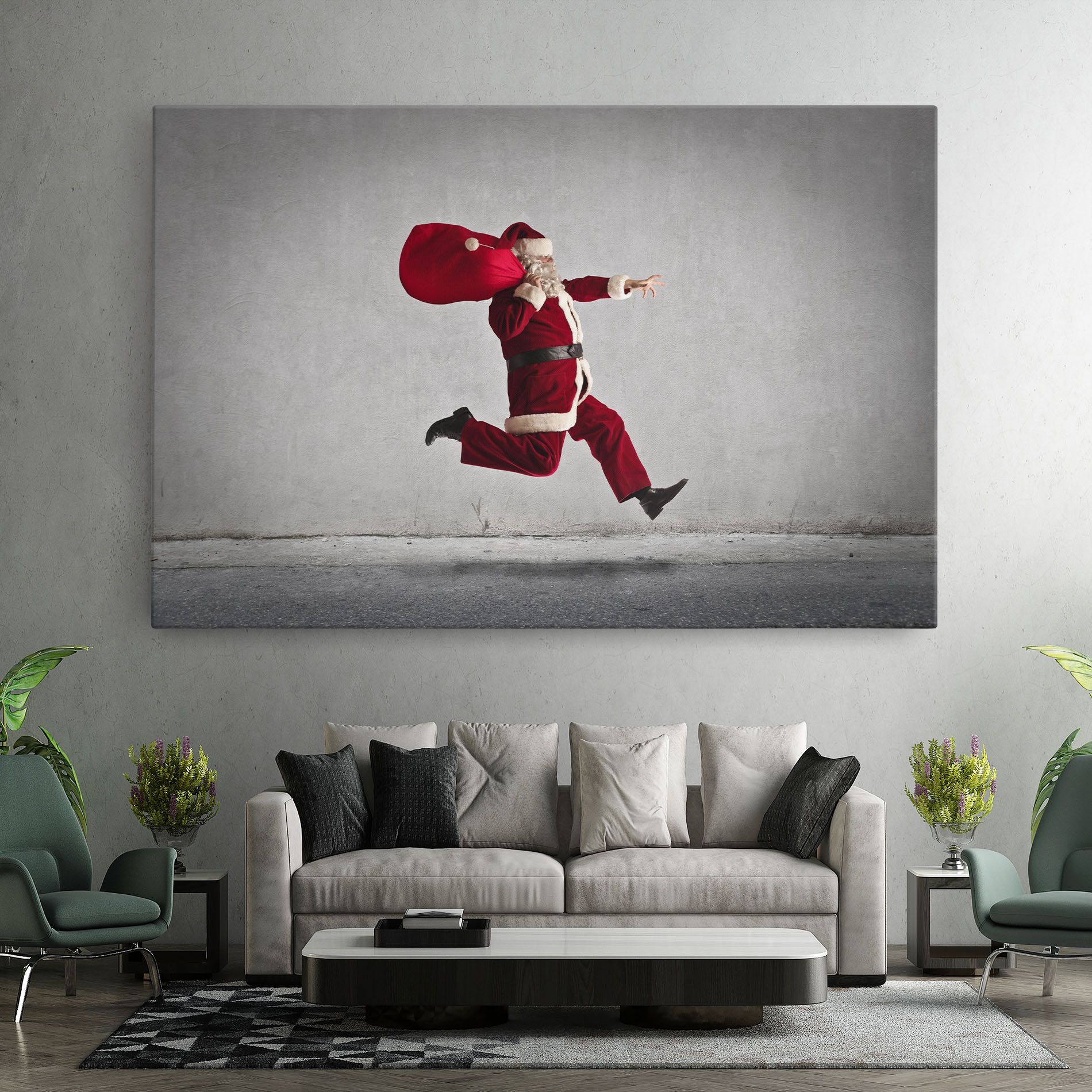 Santa Claus Jumping mockup 7