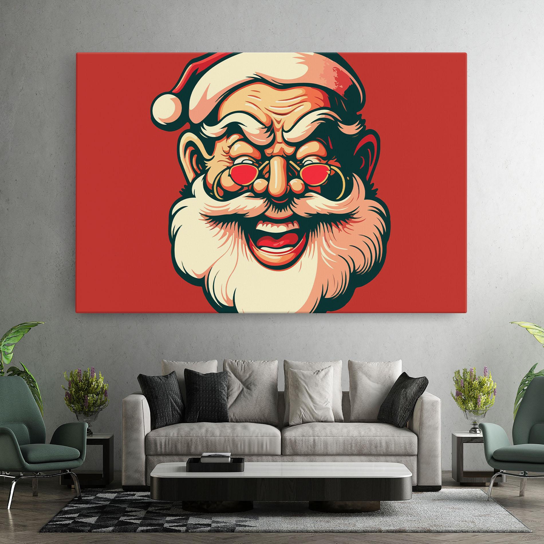 Tablou Canvas Santa Crazy Smile mockup 7