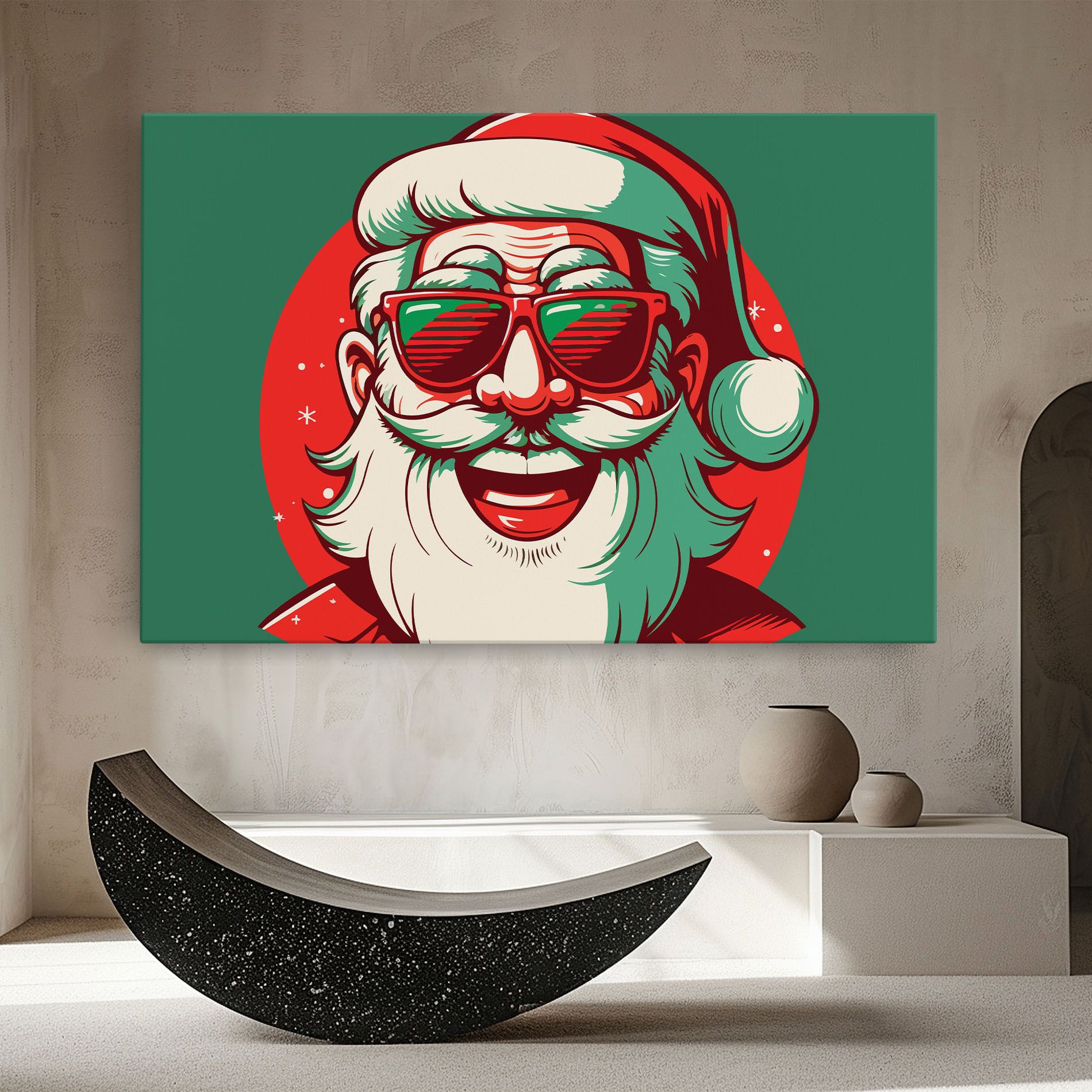 Crazy Smile Santa mockup 8