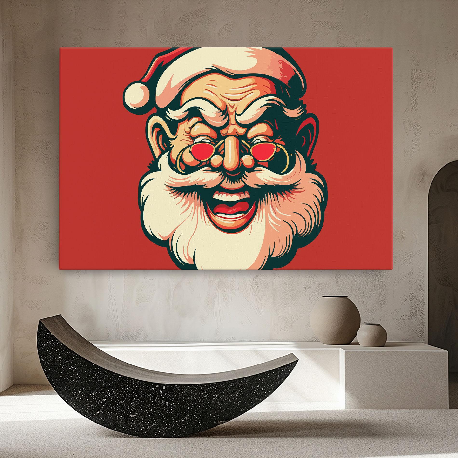 Tablou Canvas Santa Crazy Smile mockup 8