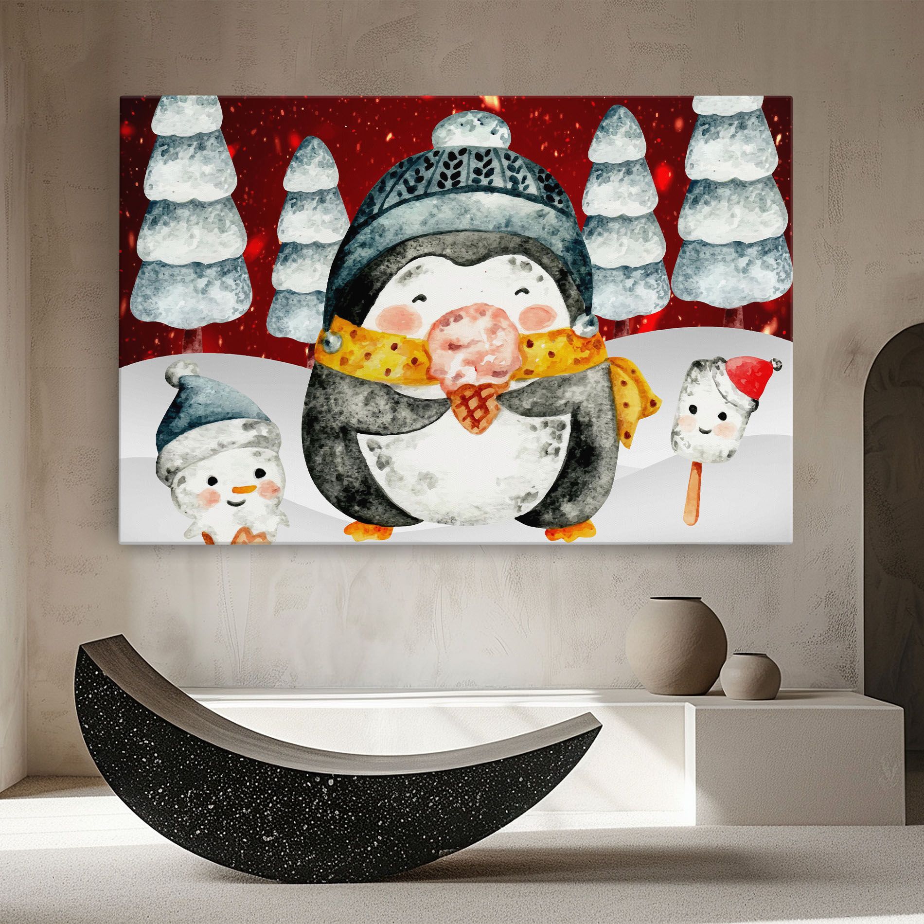 Yellow Pinguin mockup 8