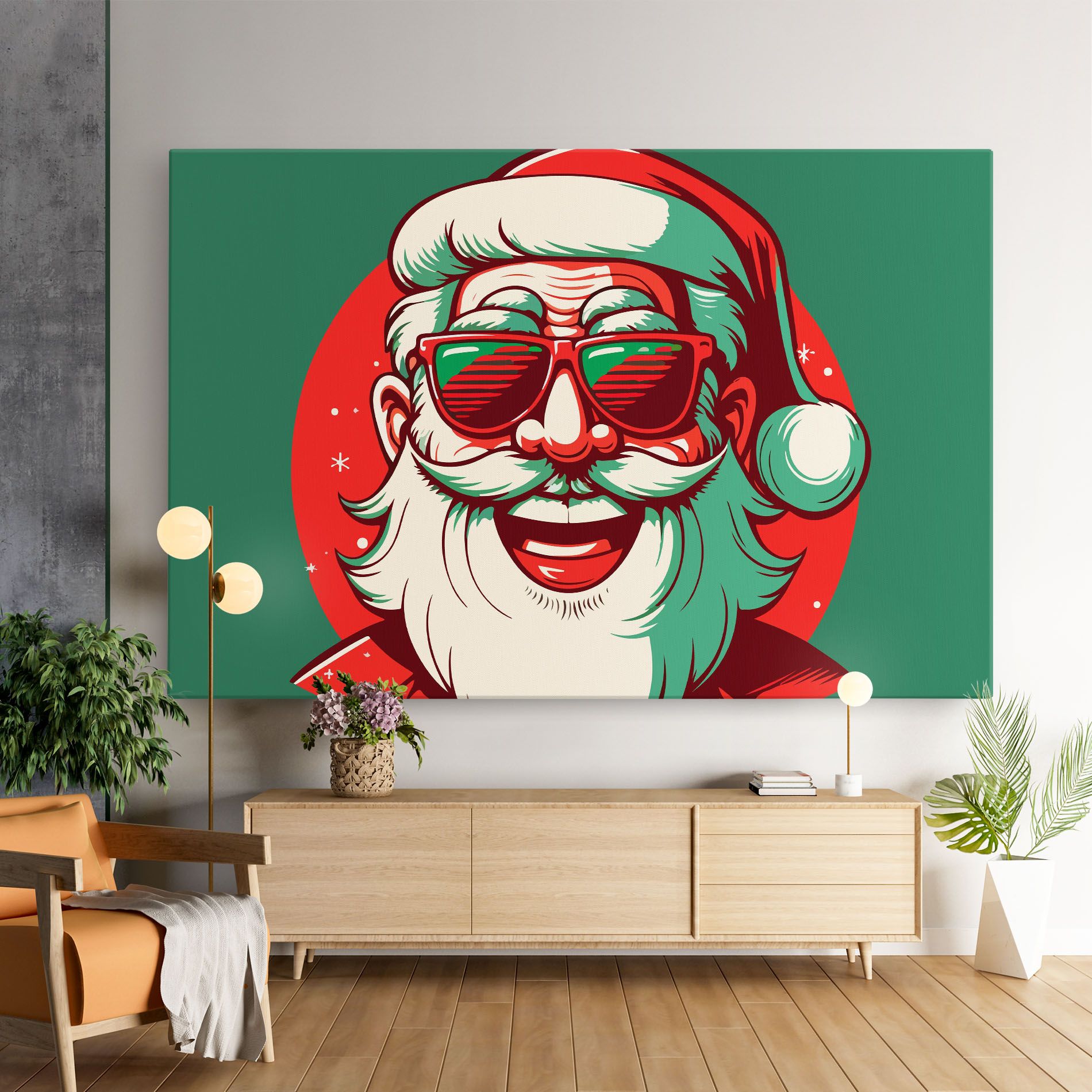 Crazy Smile Santa mockup 9