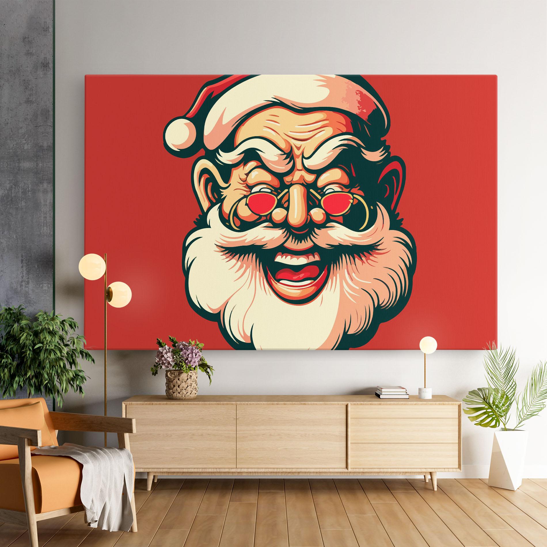 Tablou Canvas Santa Crazy Smile mockup 9