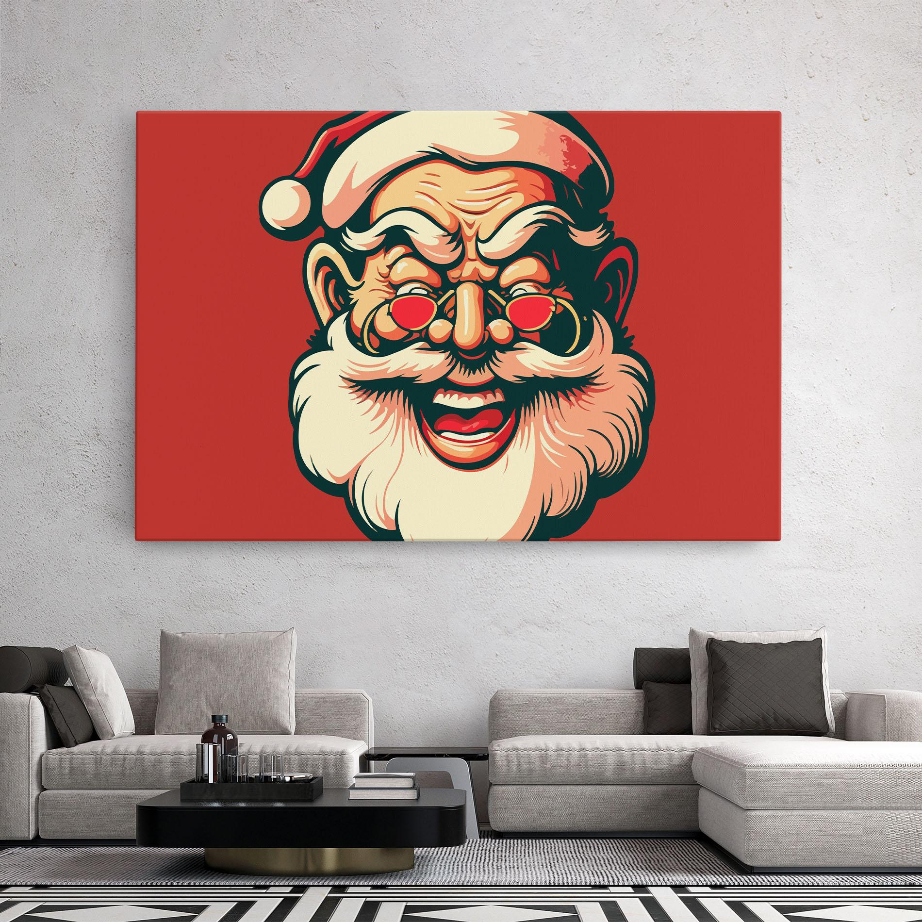 Tablou Canvas Santa Crazy Smile mockup 2