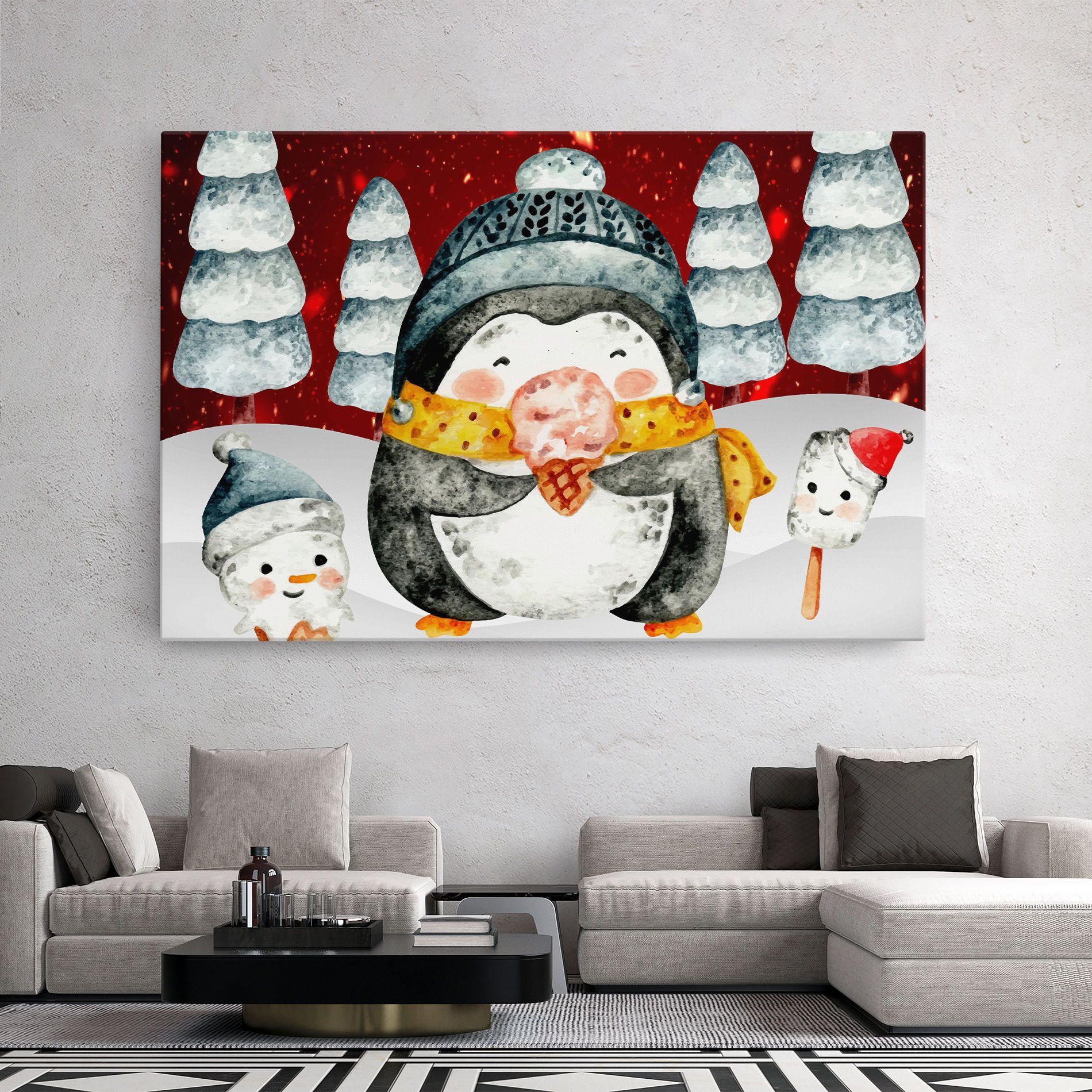 Yellow Pinguin mockup 2