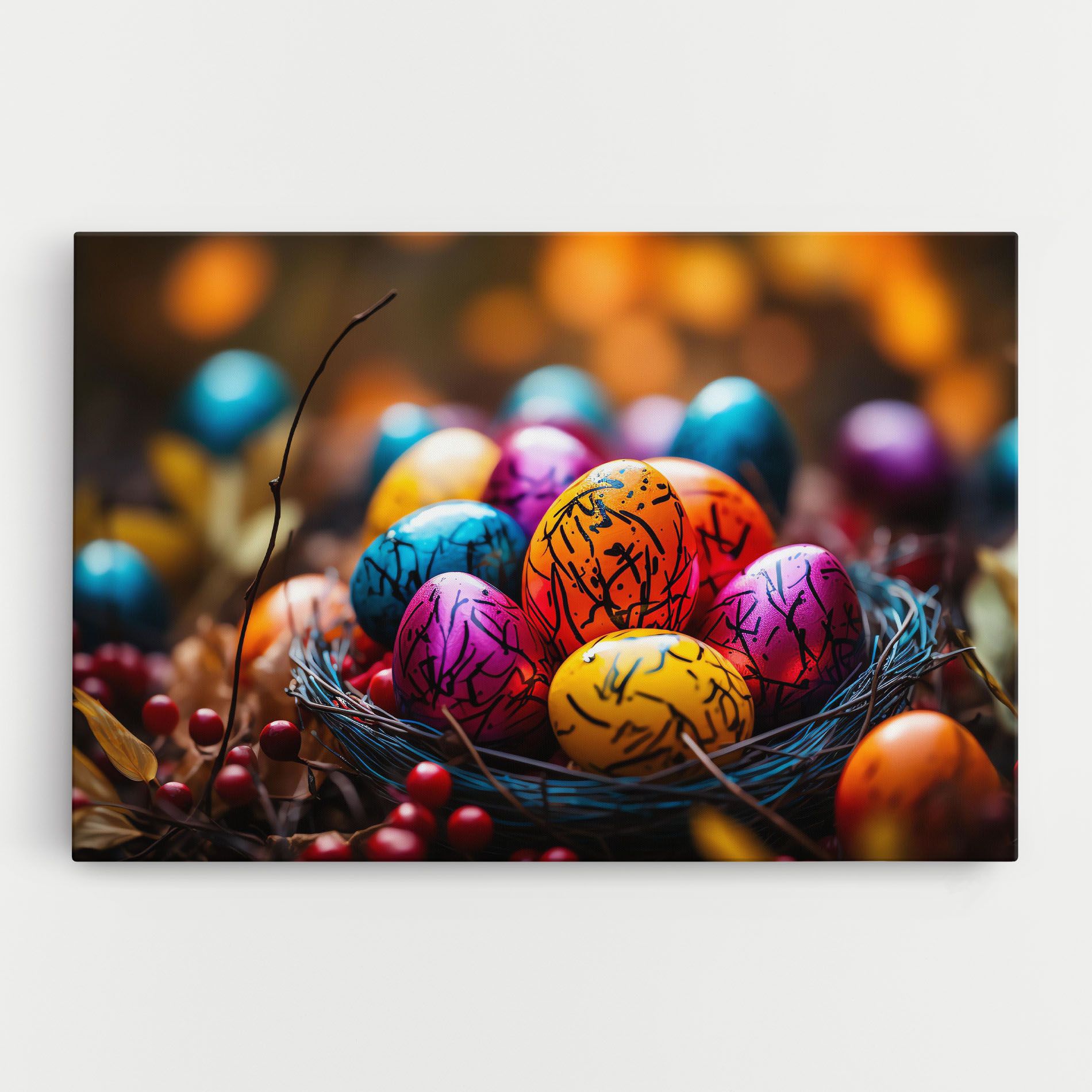 Colorful Easter Eggs mockup 0