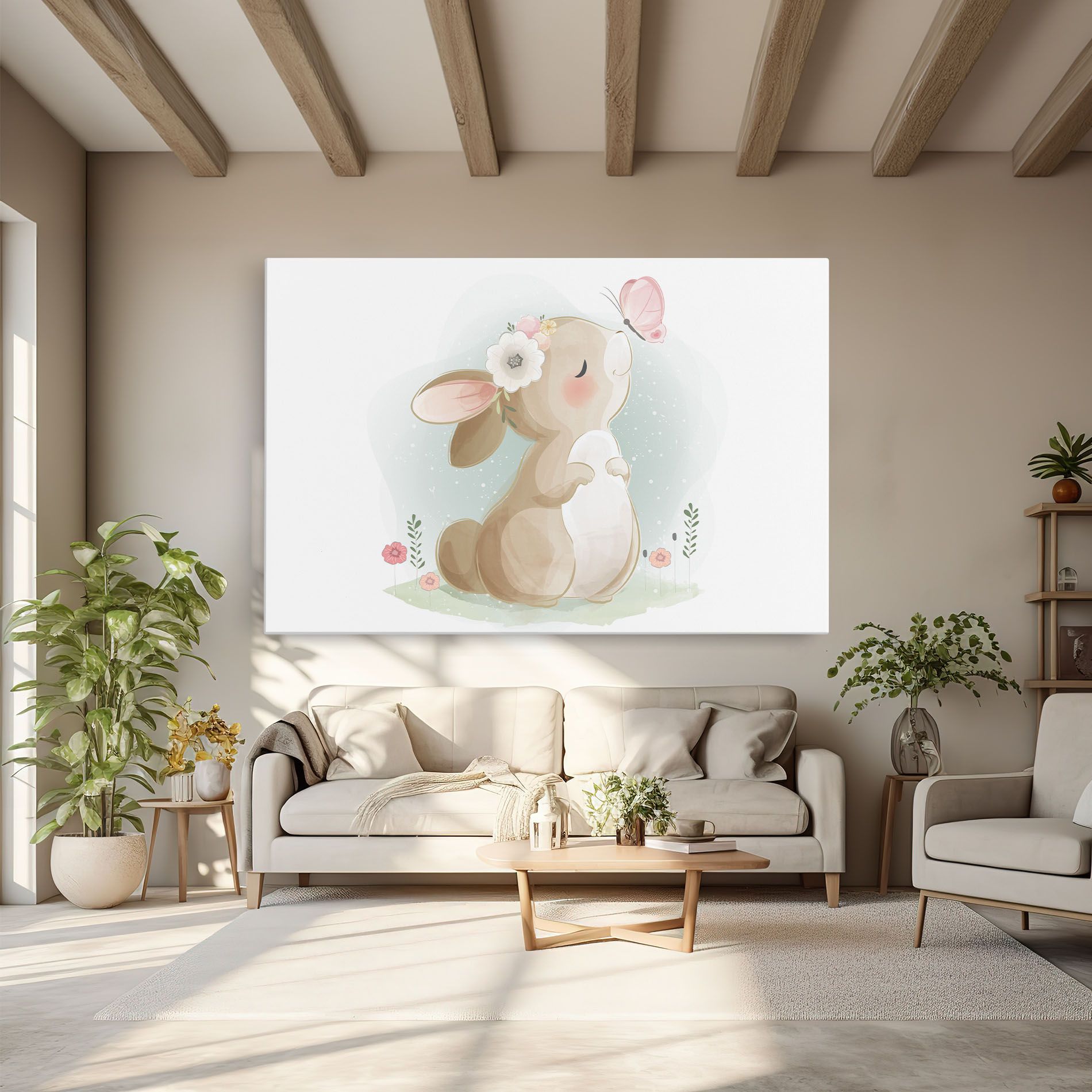 Butterfly On Bunny Nose mockup 6