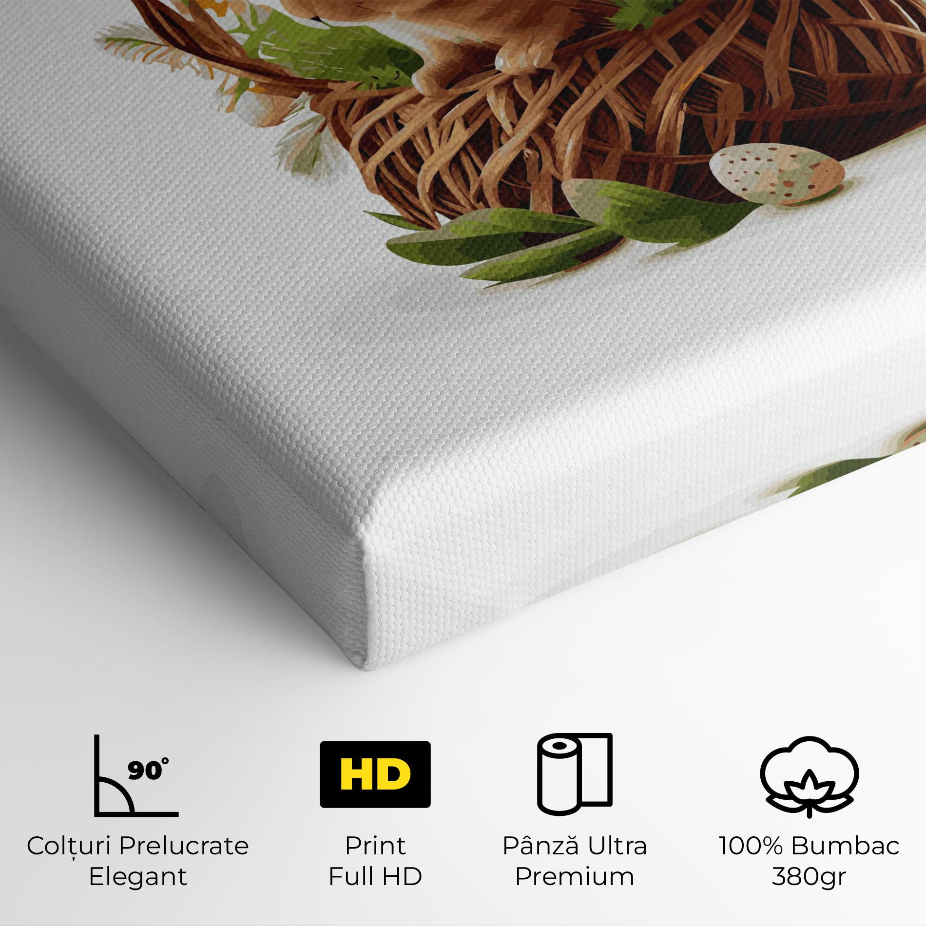 Tablou Canvas Bunny In Basket mockup 4