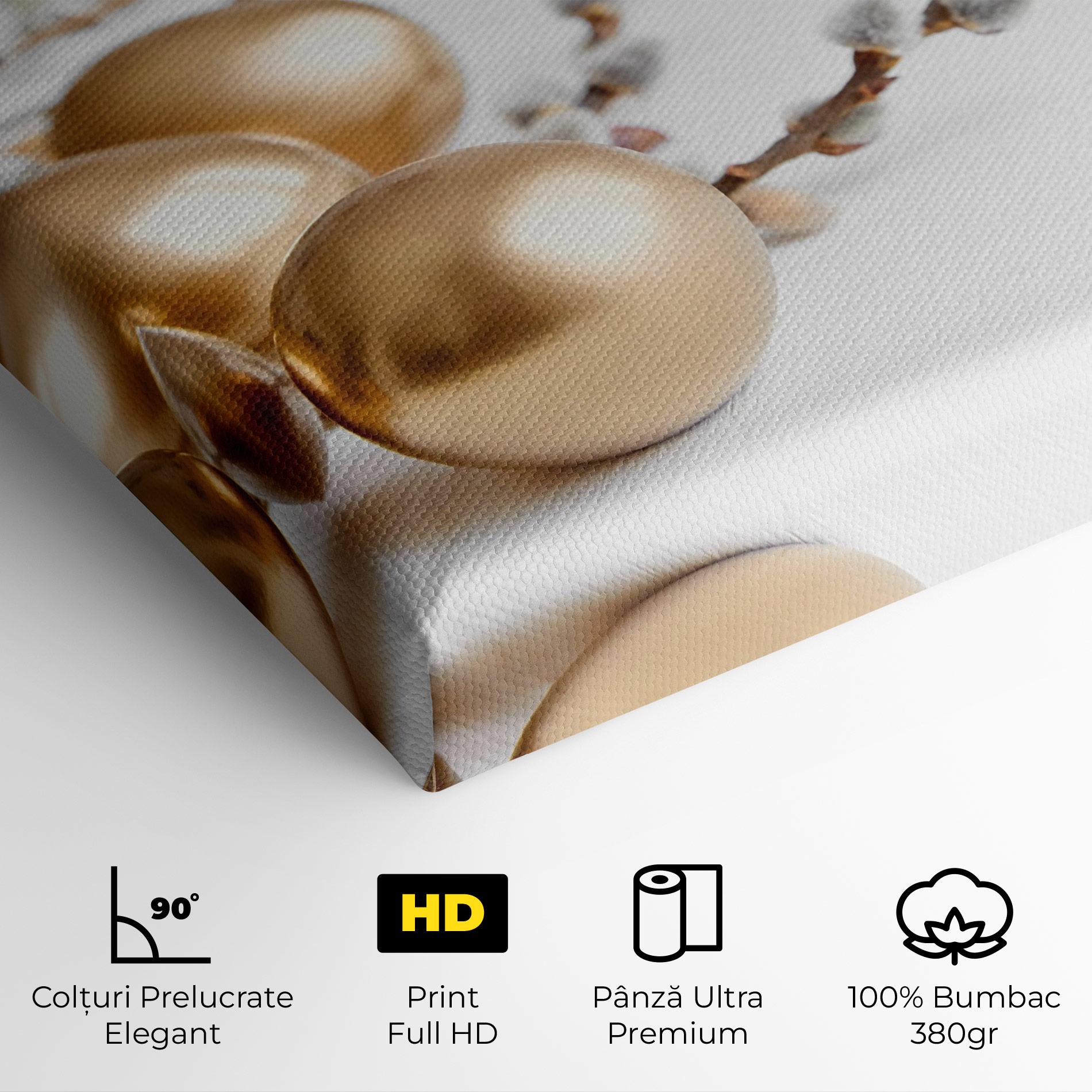 Tablou Canvas Easter Gold Eggs mockup 4