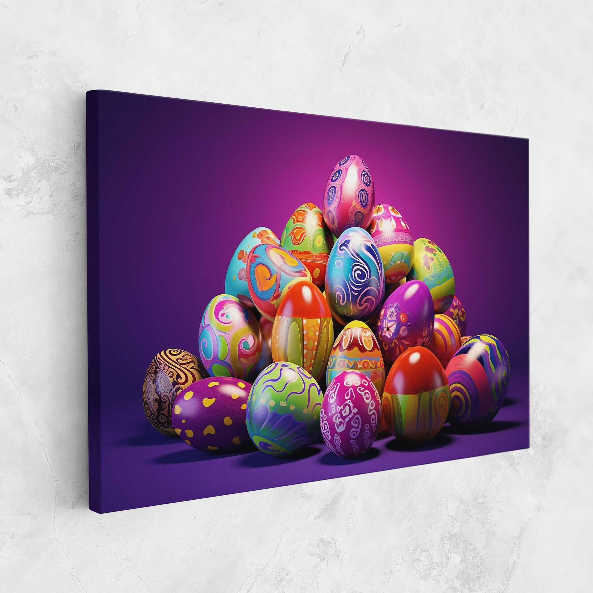 Pile Colorful Eggs mockup 1