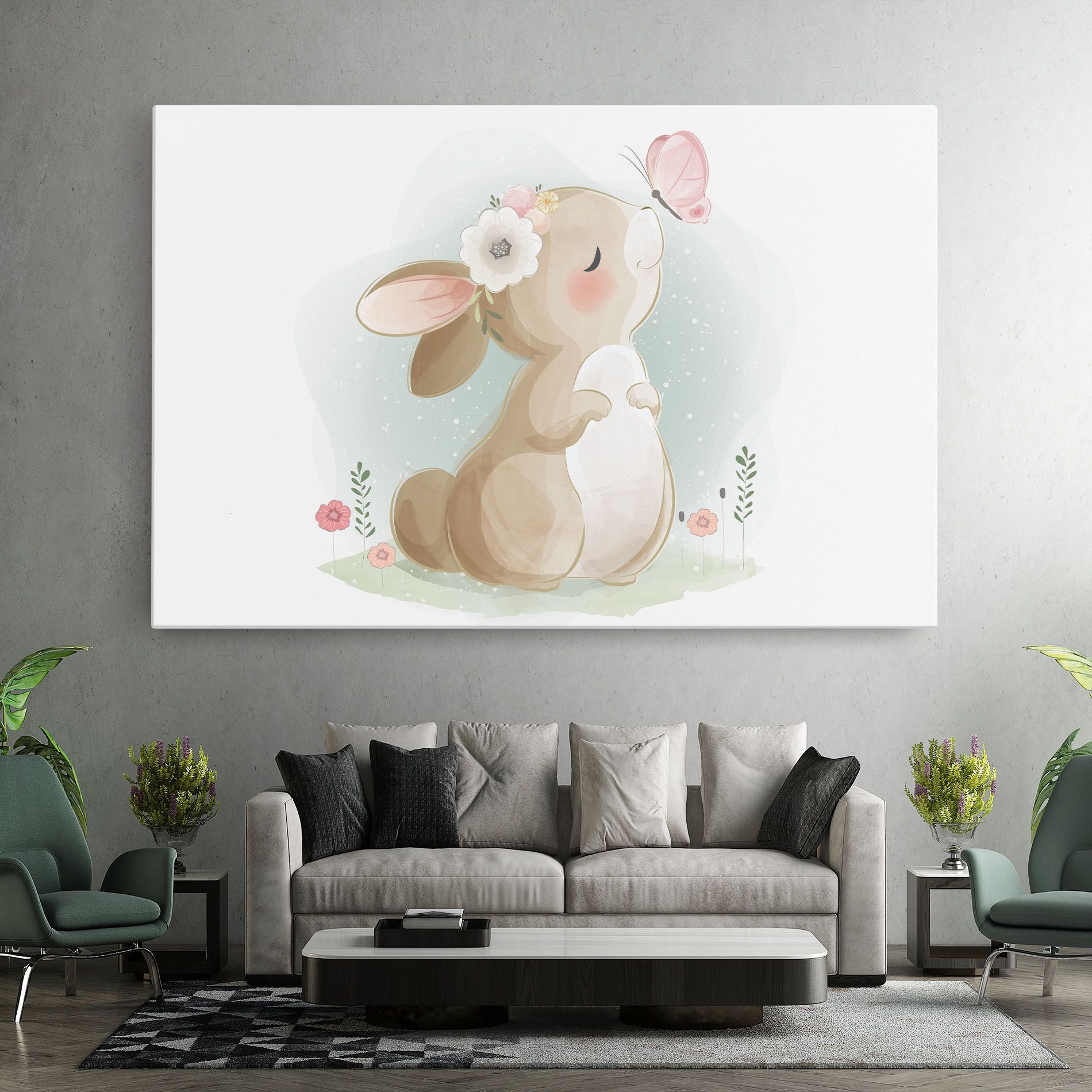 Butterfly On Bunny Nose mockup 7