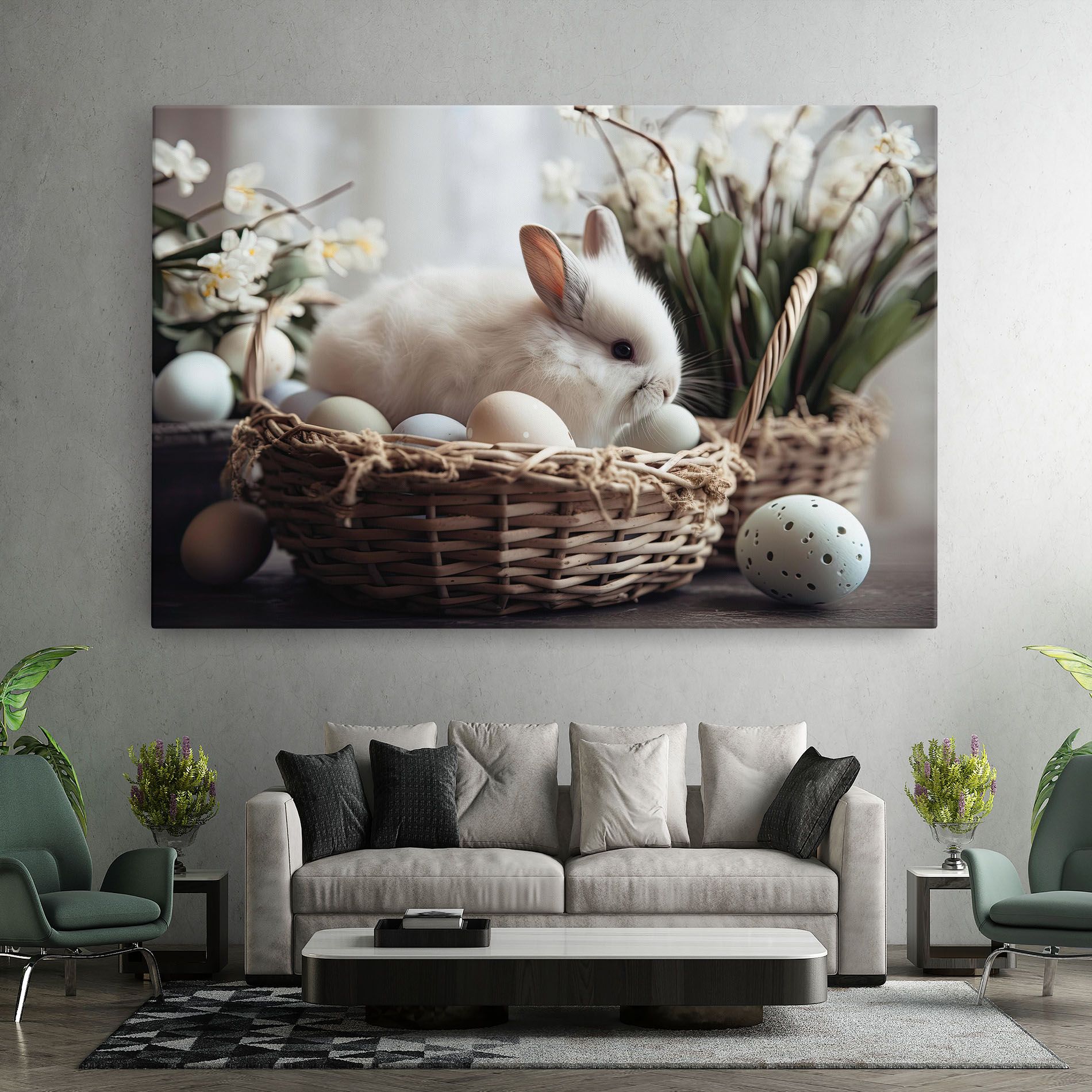 Cute White Easter Eggs mockup 7