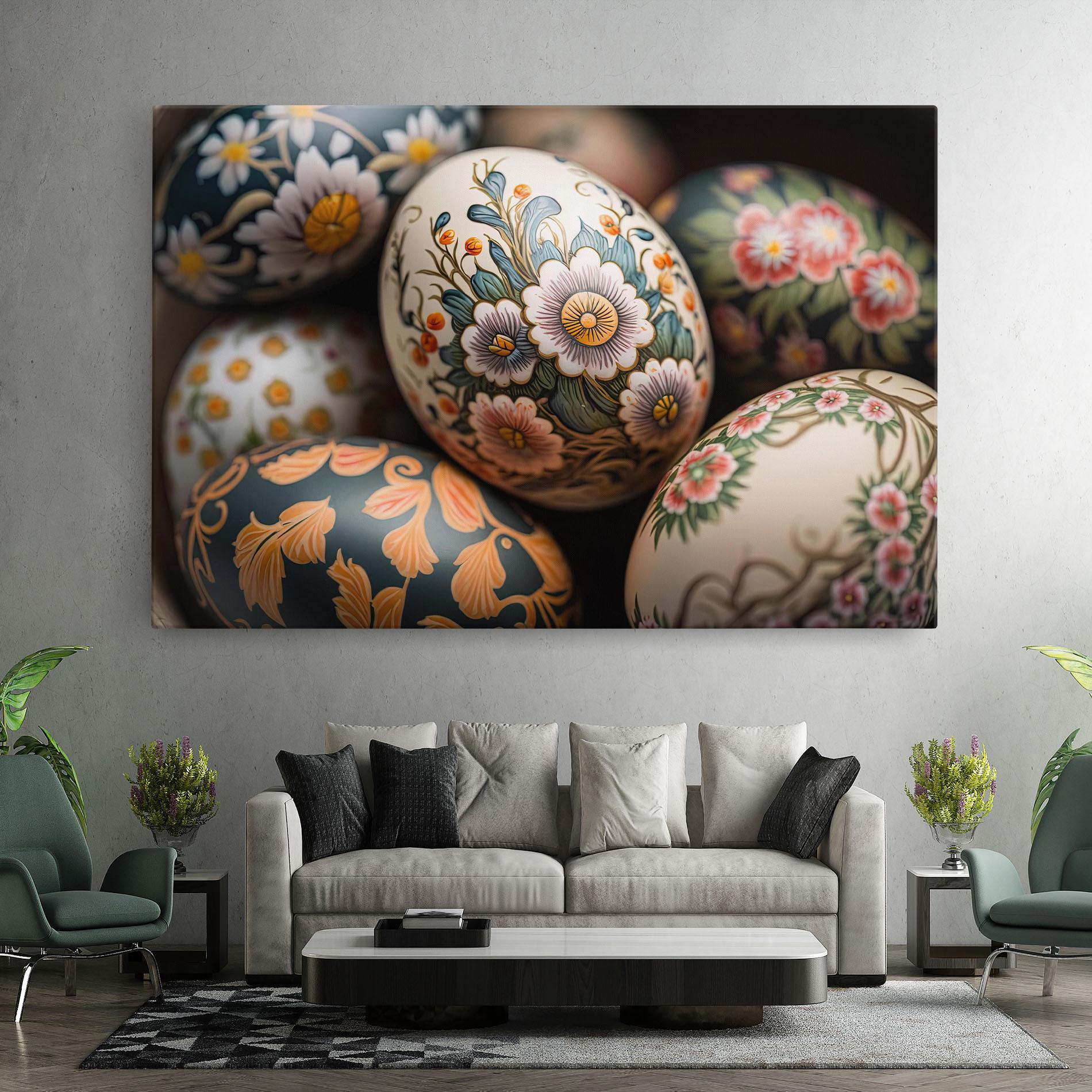 Tablou Canvas Floral Painted Eggs mockup 7