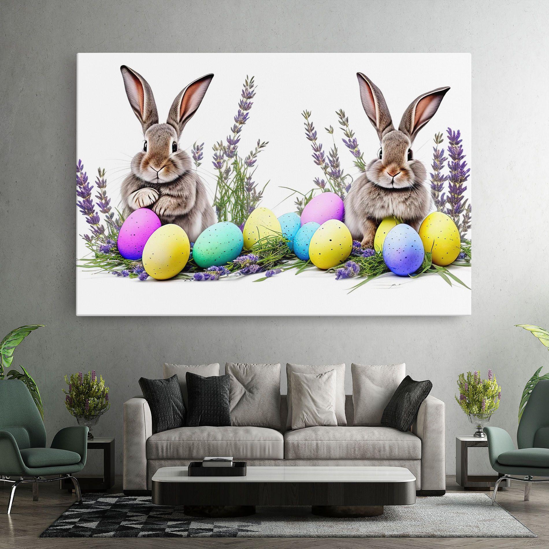 Flowers Easter Bunny mockup 7
