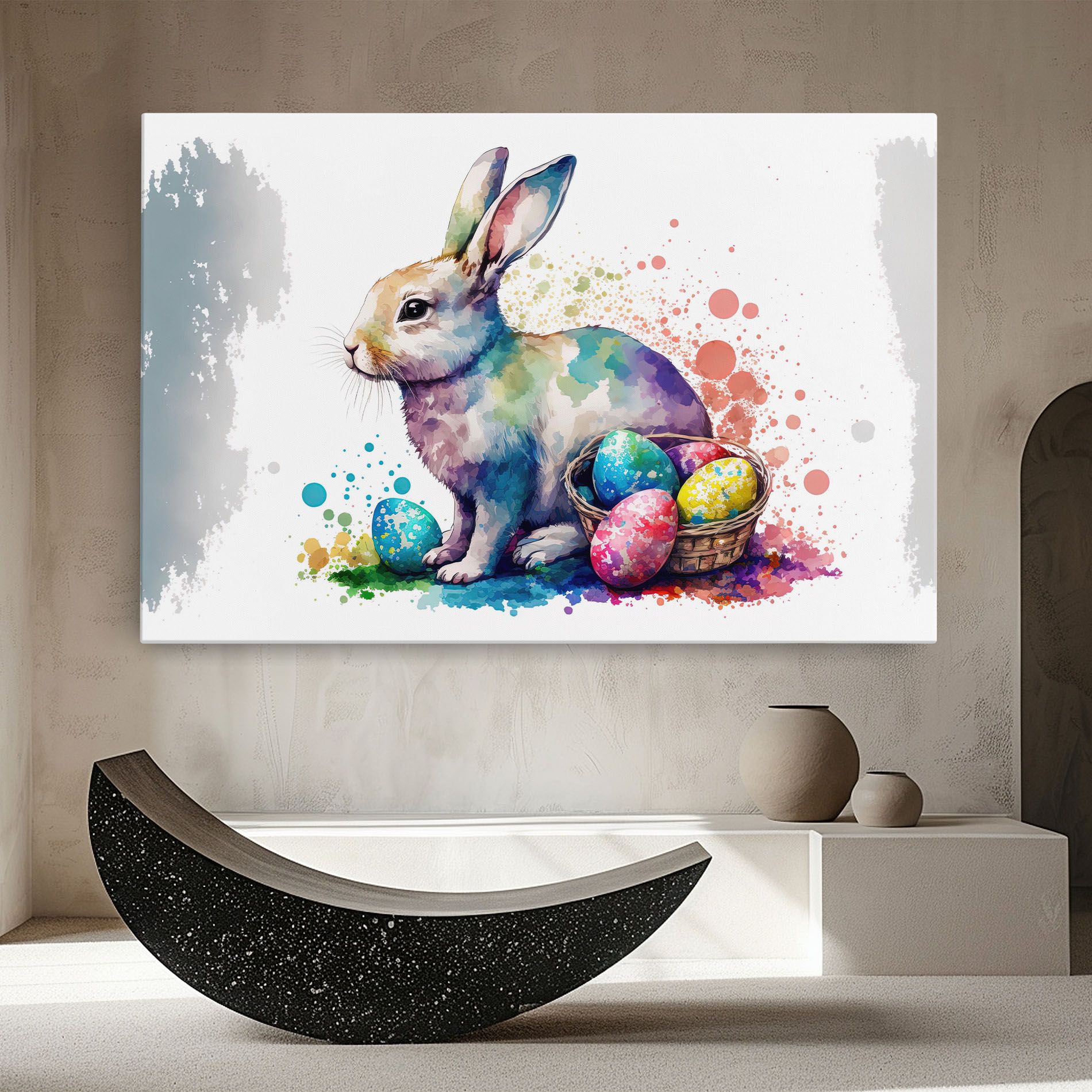 Easter Bunny Watercolor mockup 8