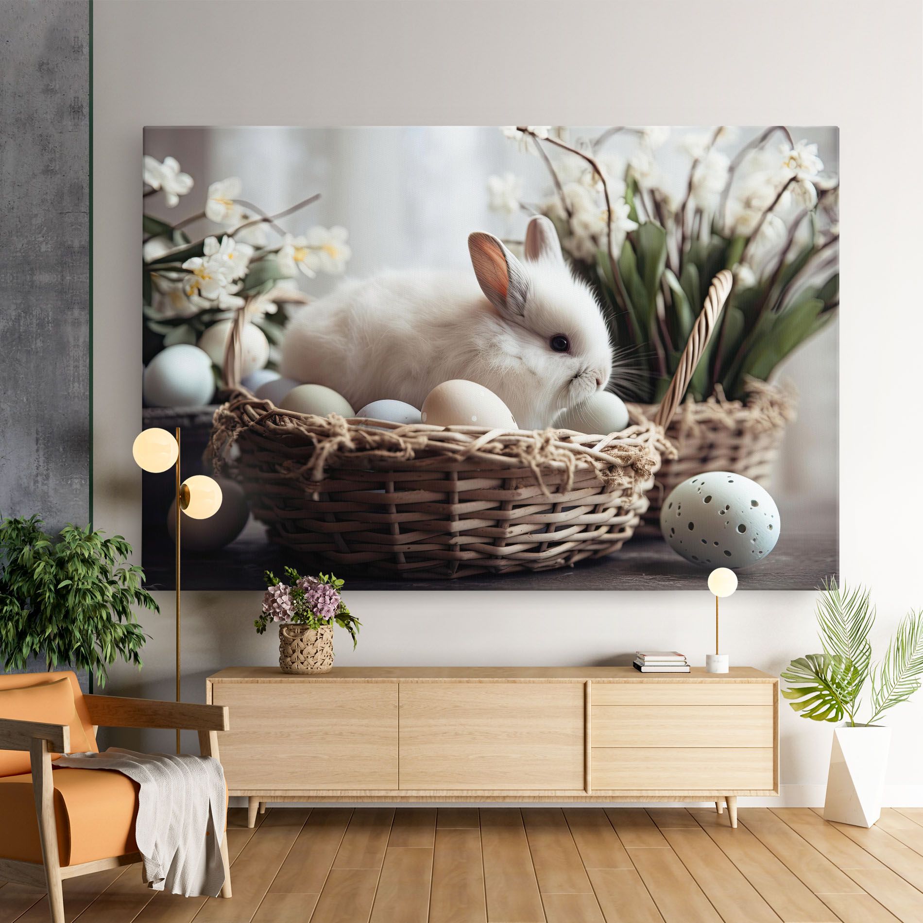 Cute White Easter Eggs mockup 9