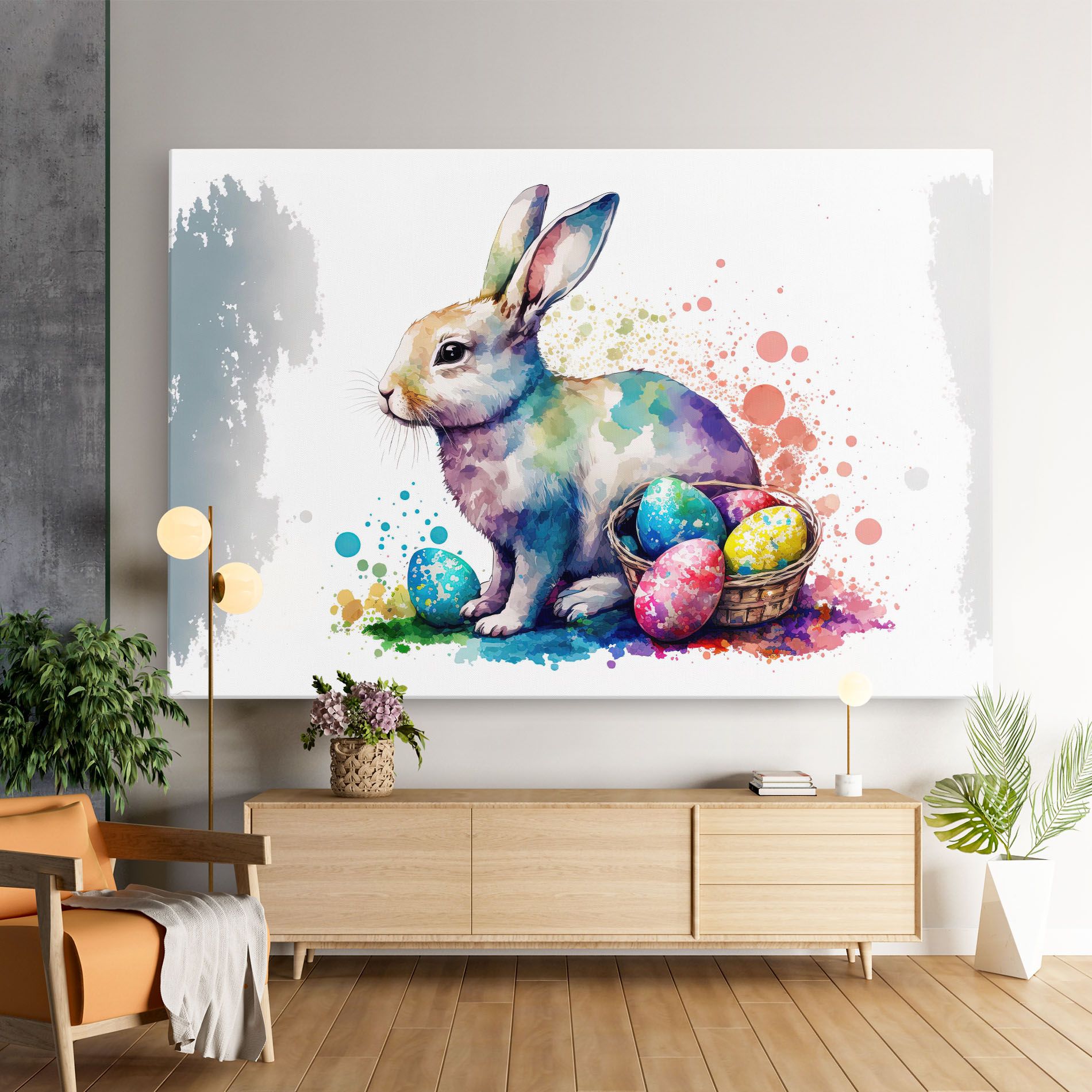 Easter Bunny Watercolor mockup 9