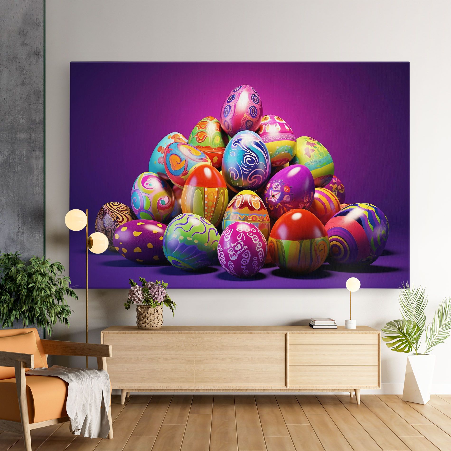Pile Colorful Eggs mockup 9