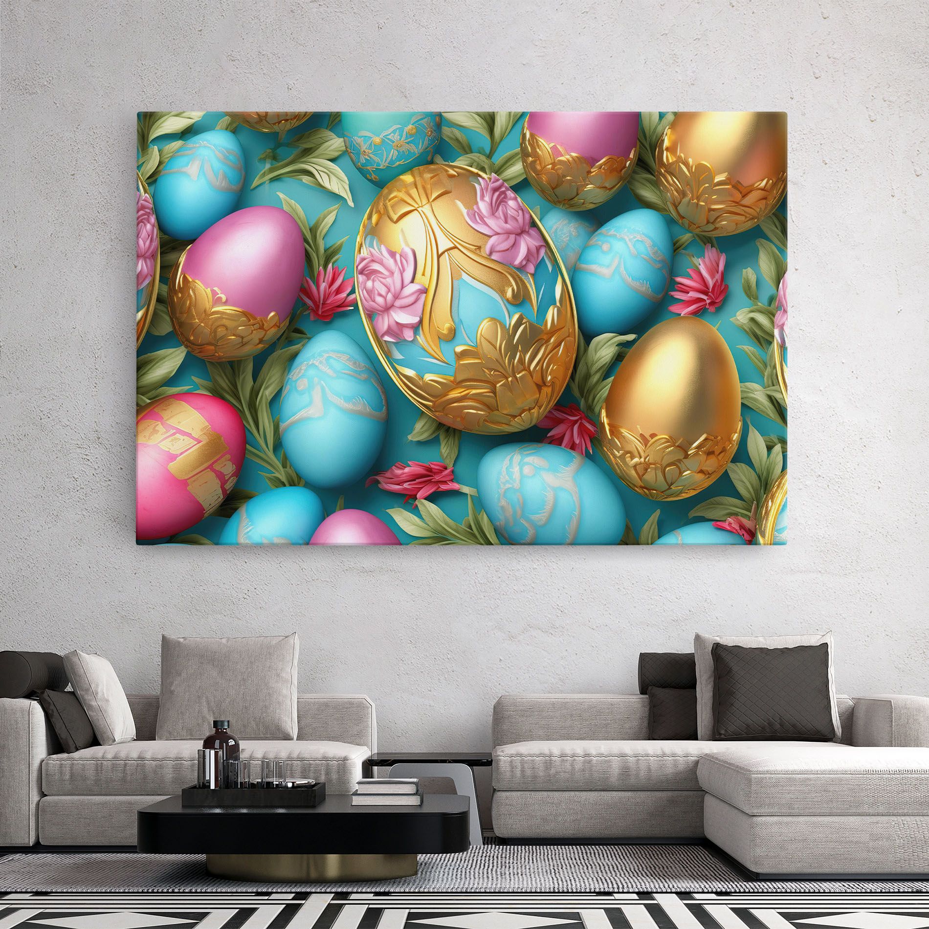 Blue Pink Easter Egs mockup 2