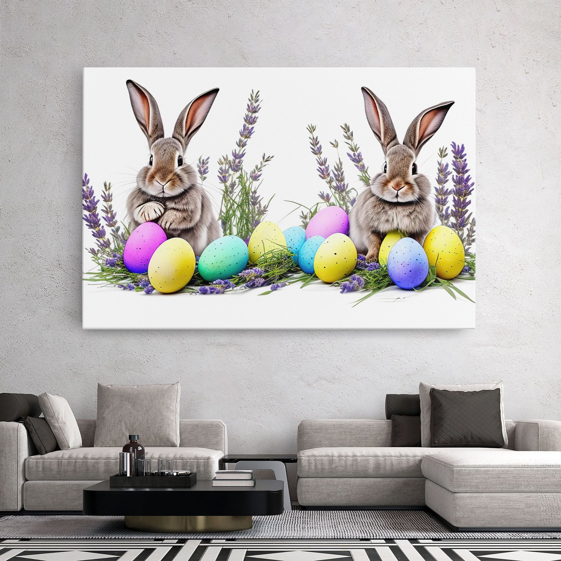Flowers Easter Bunny mockup 2