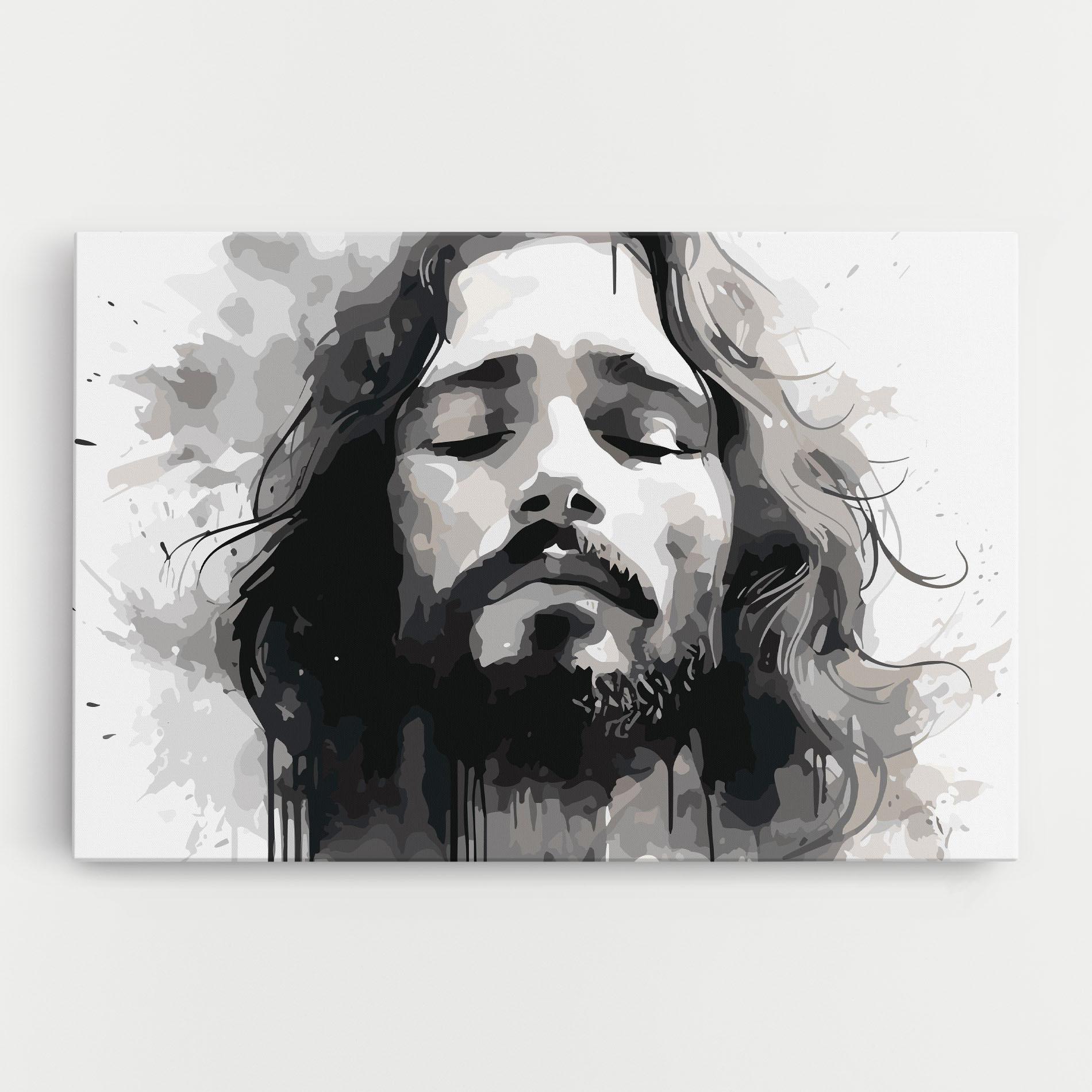 Tablou Canvas Jesus Ink Art mockup 0