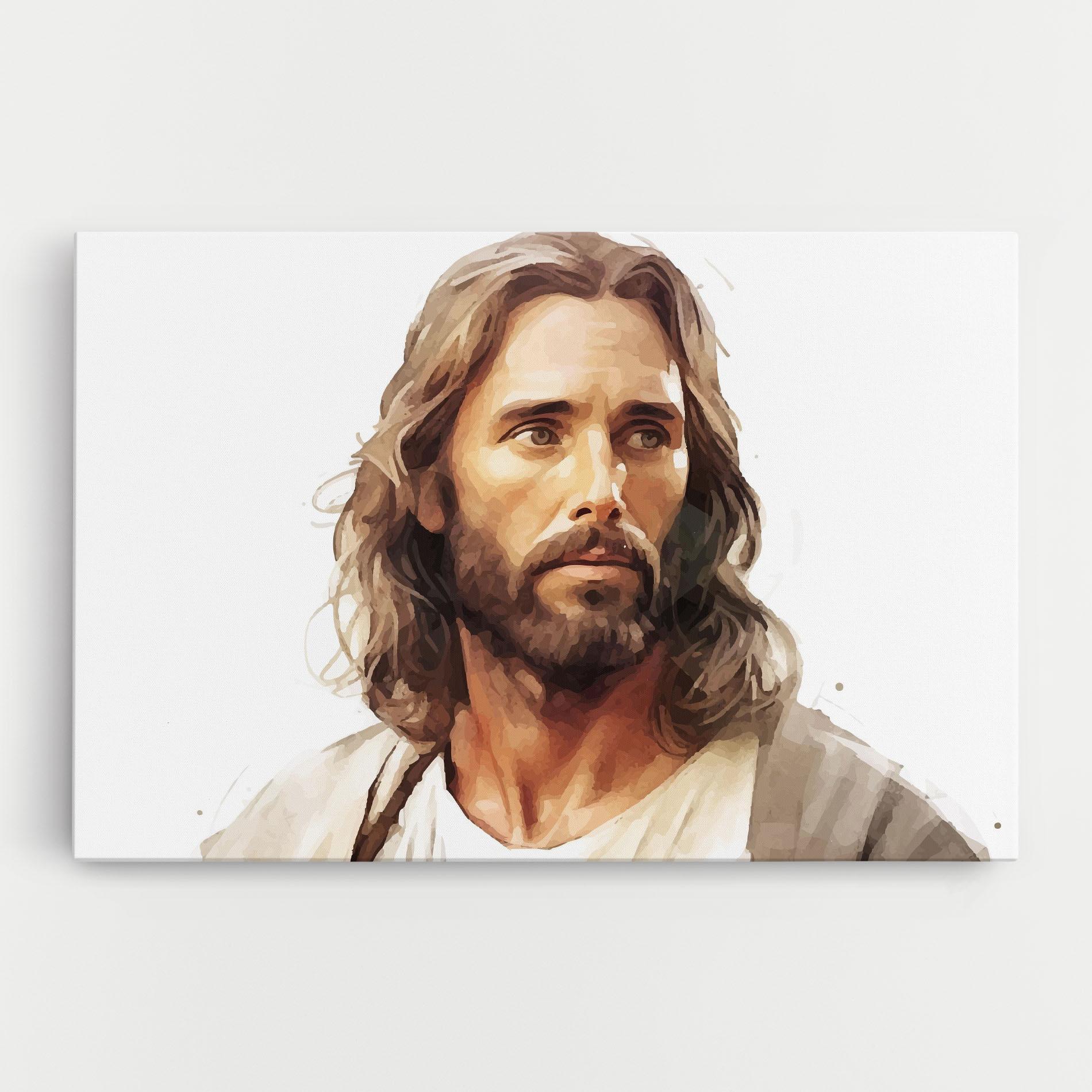 Tablou Canvas Jesus Long Hair mockup 0