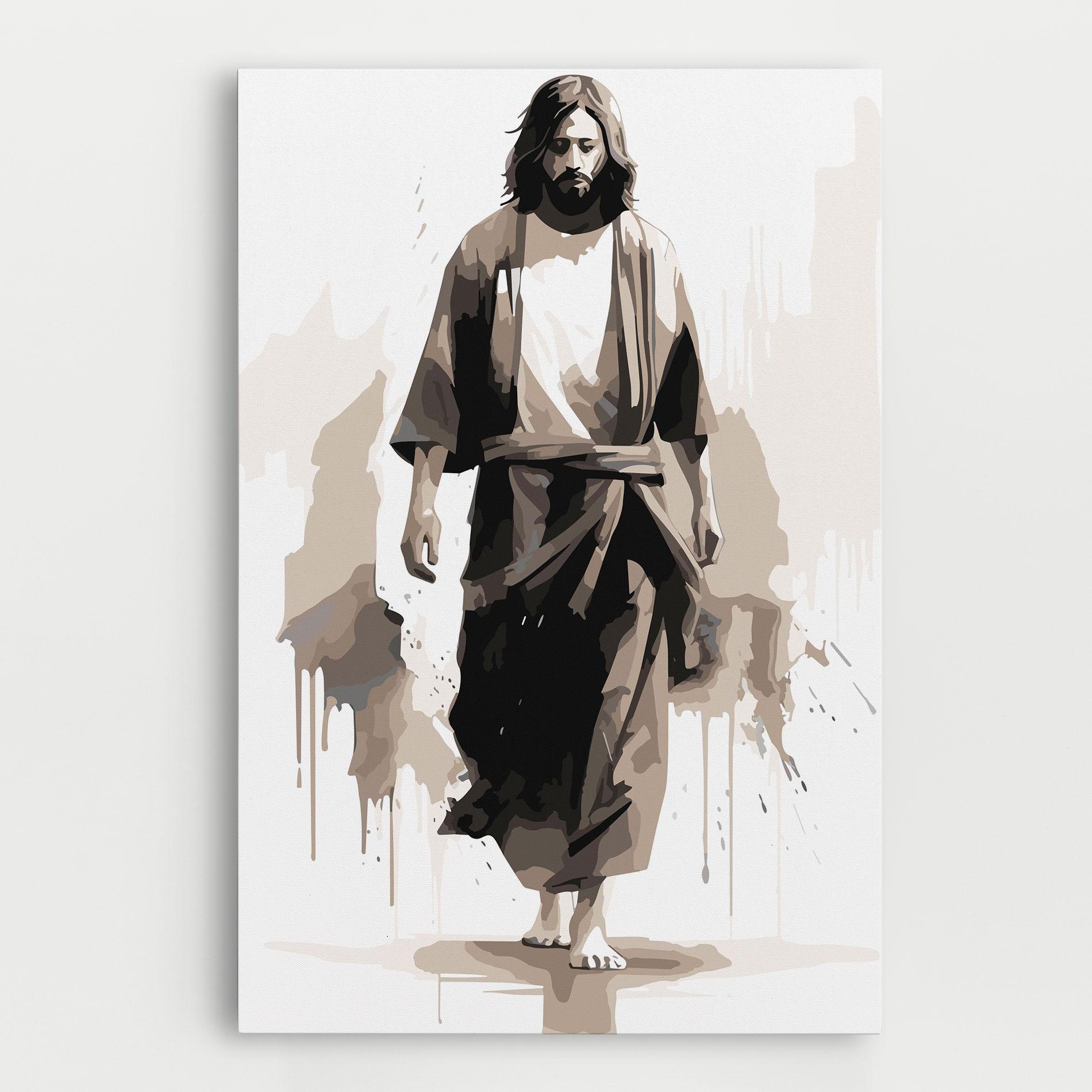 Tablou Canvas Cream Art Jesus mockup 0