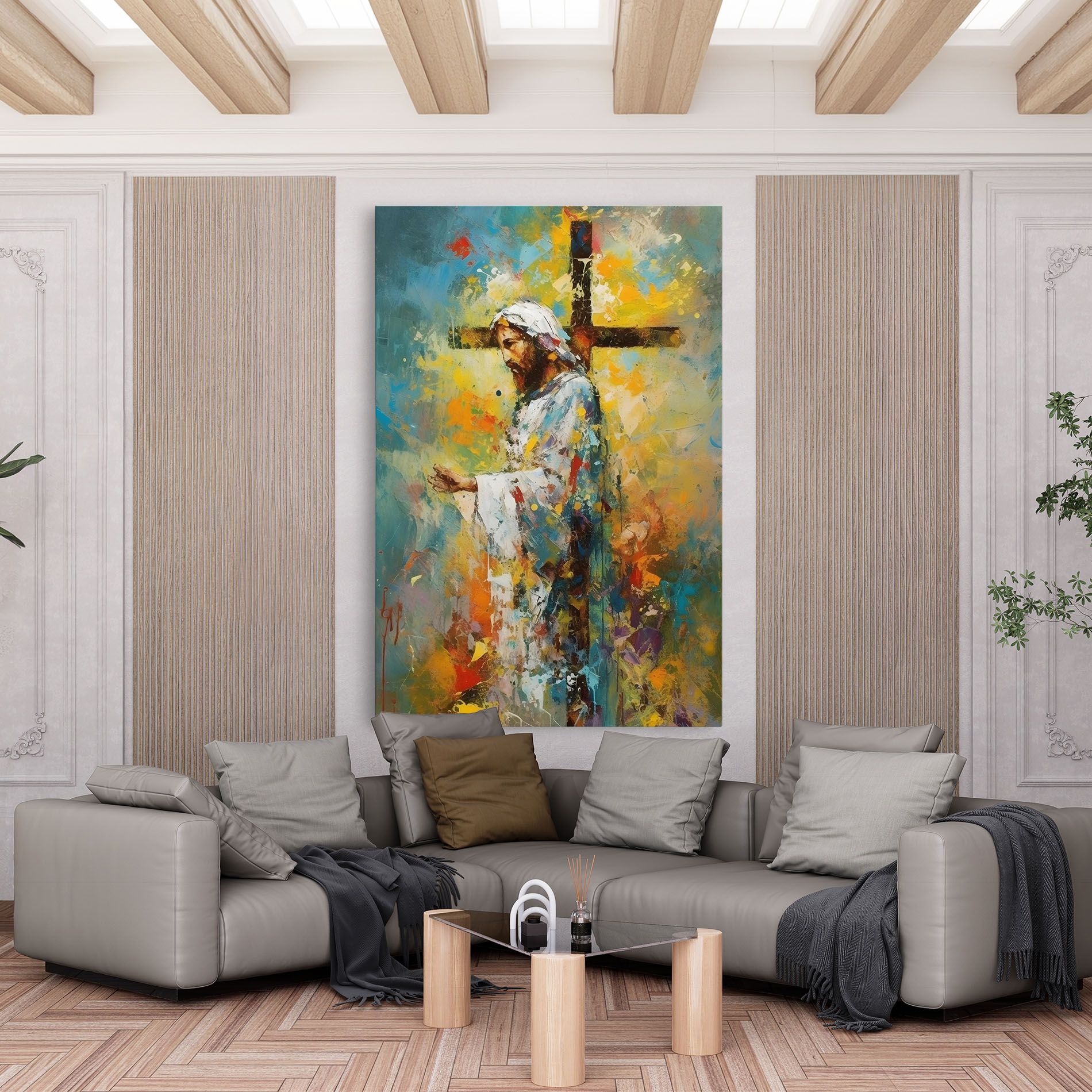 Christ Art Painting mockup 6