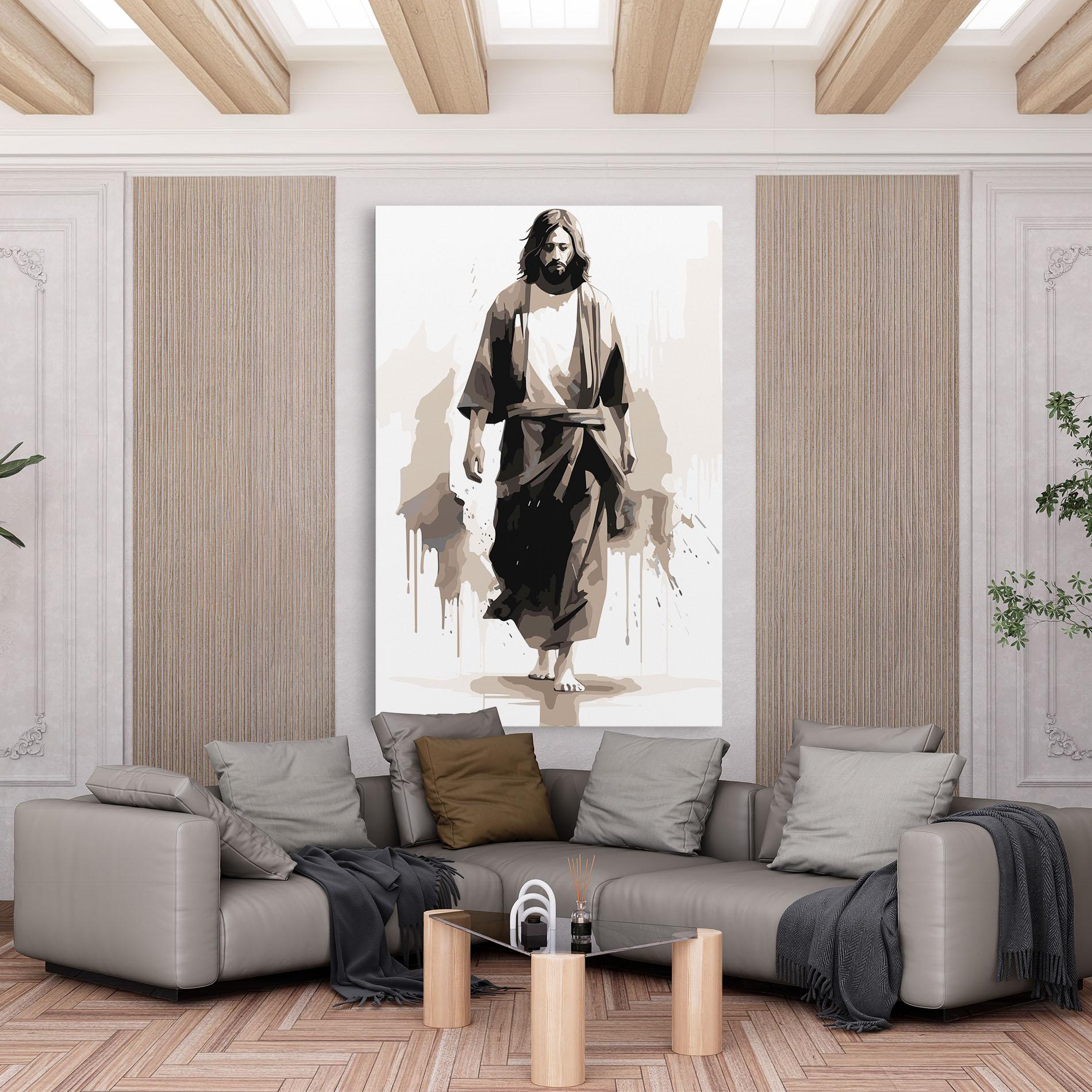 Tablou Canvas Cream Art Jesus mockup 6