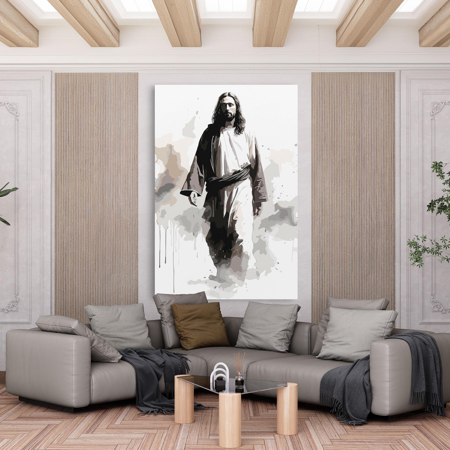 Tablou Canvas Watercolor Jesus mockup 6