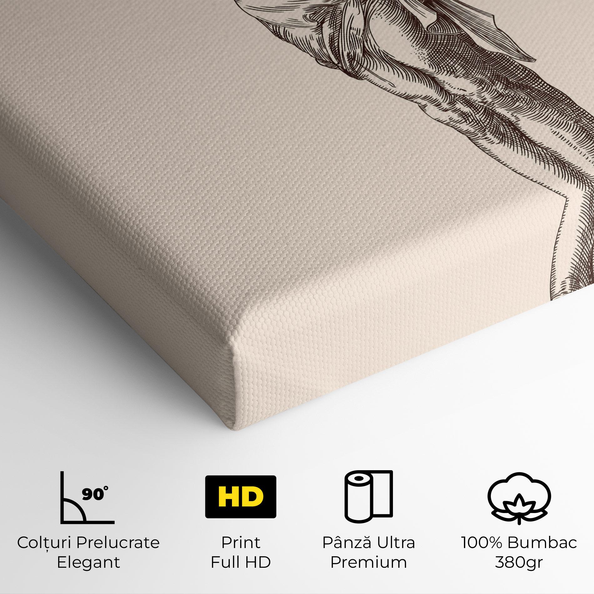 Tablou Canvas Brown Cross Jesus mockup 4