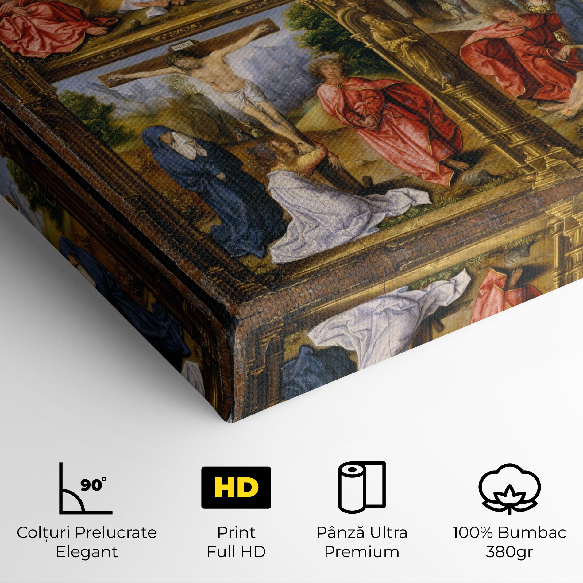 Tablou Canvas Gold Window View mockup 4