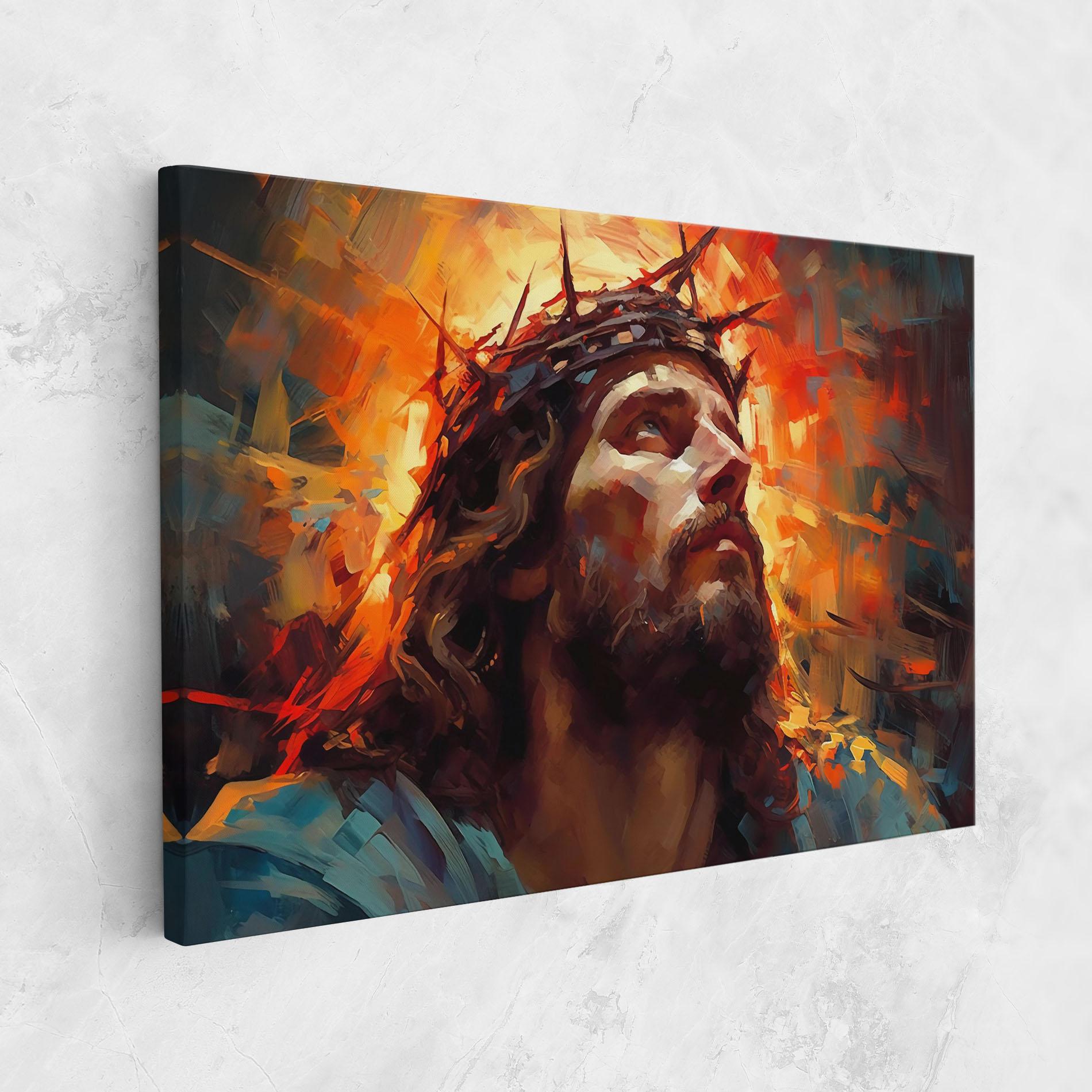 Tablou Canvas Jesus Crown Light mockup 1